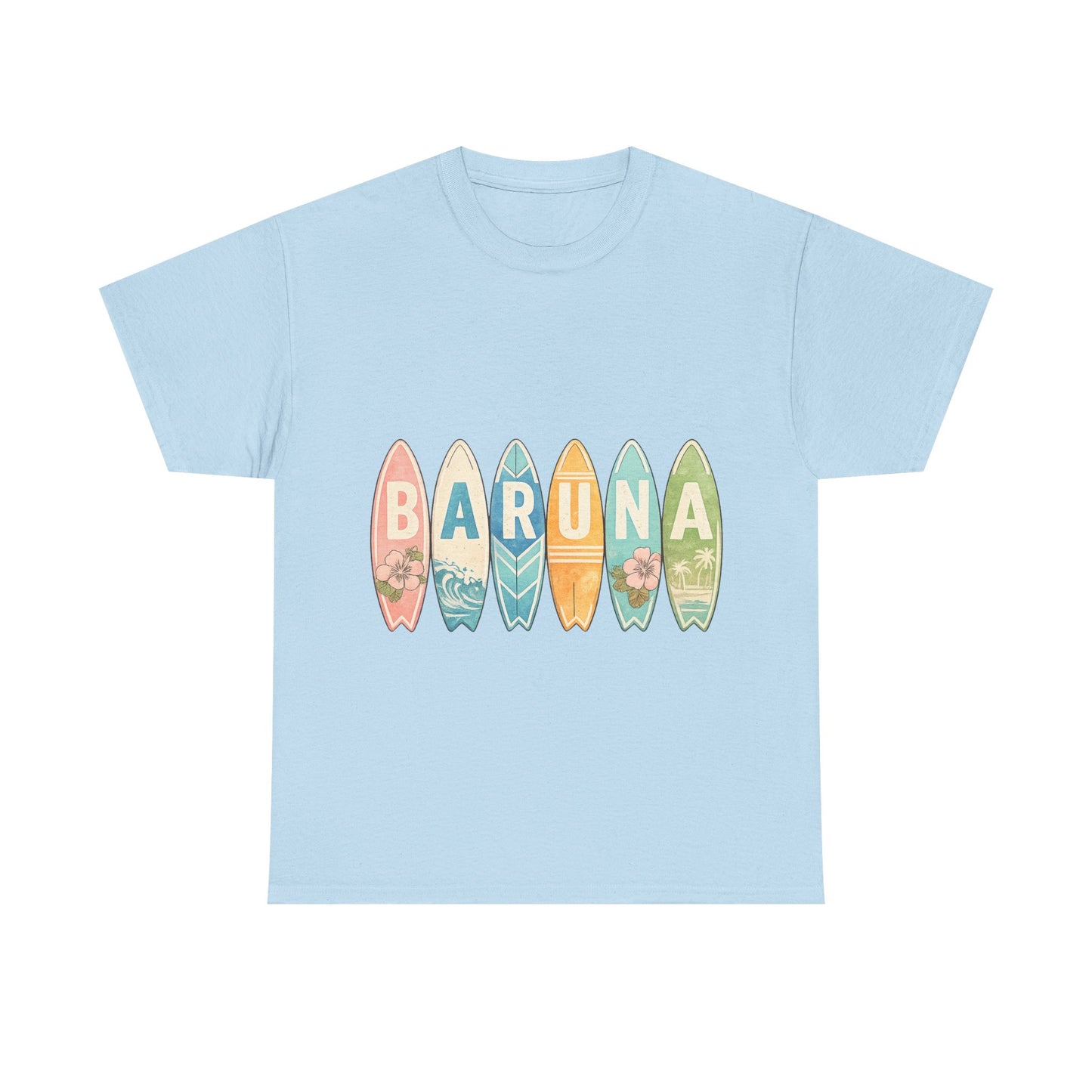 House of Baruna Women's  Surfboard Graphic Tee — Retro Beach Vibe T-Shirt