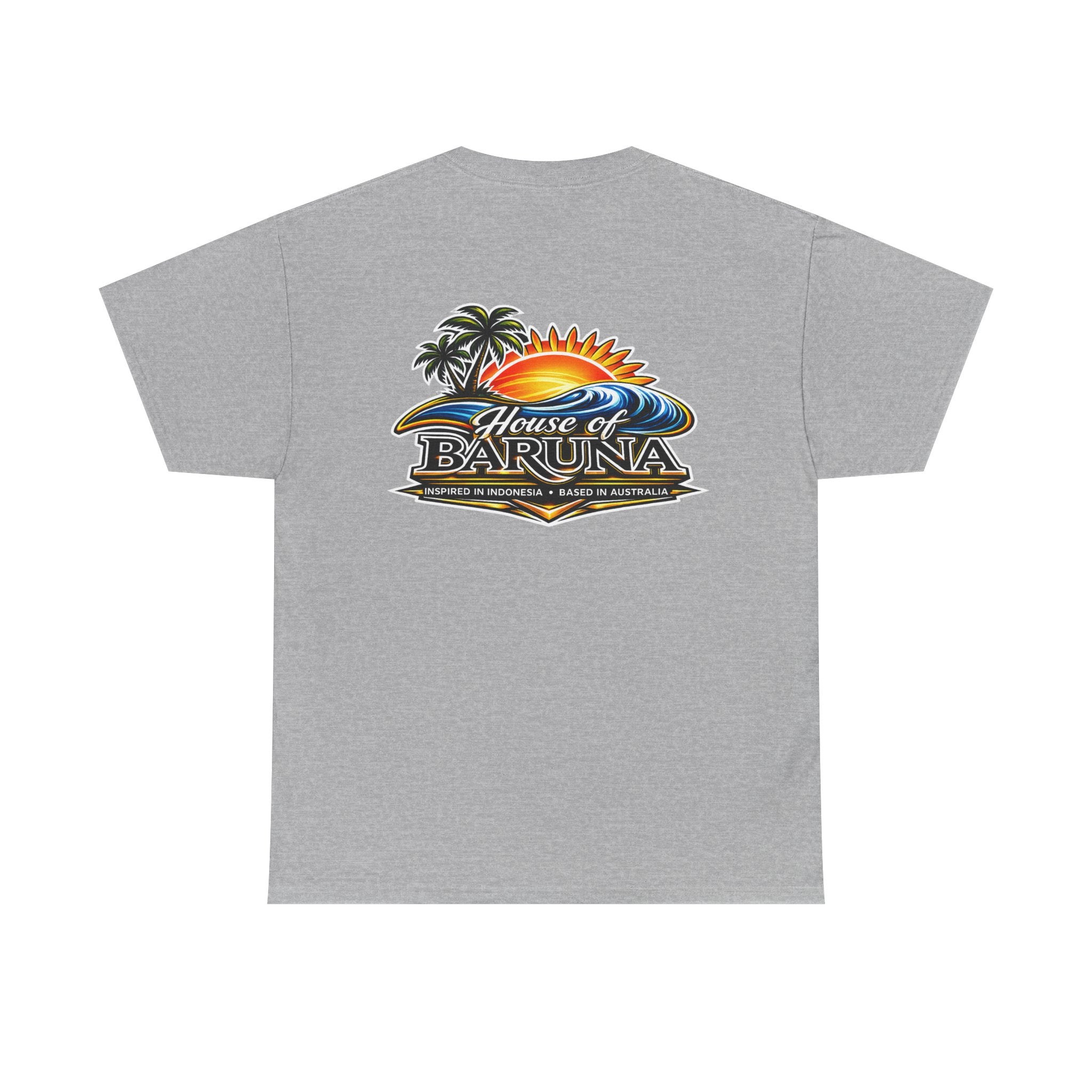 House of Baruna Men's Sunset Wave T'Shirt – Palm Tree Surf Shirt