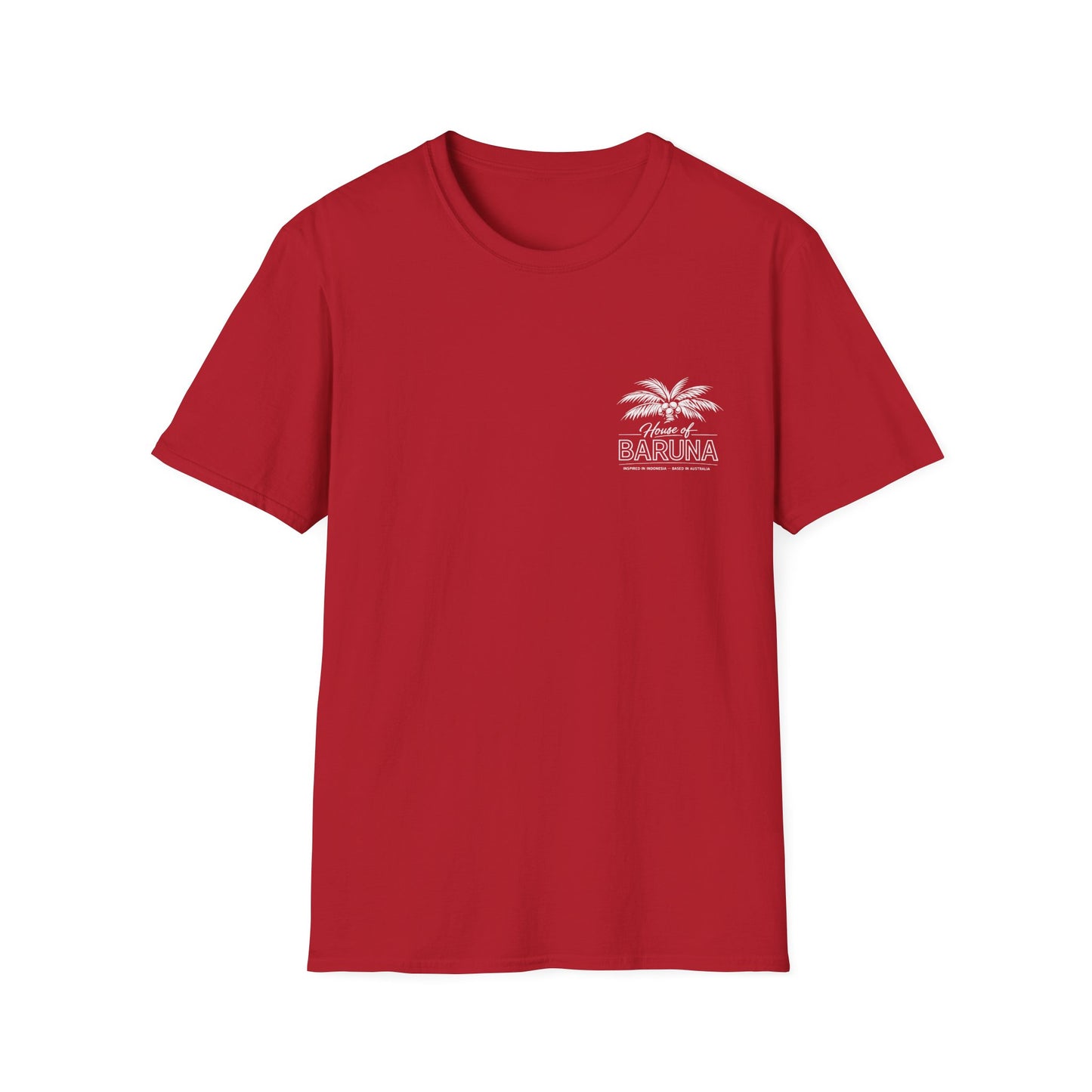 House of Baruna Men's Surf T-Shirt – Vintage Palm Back Print Tee