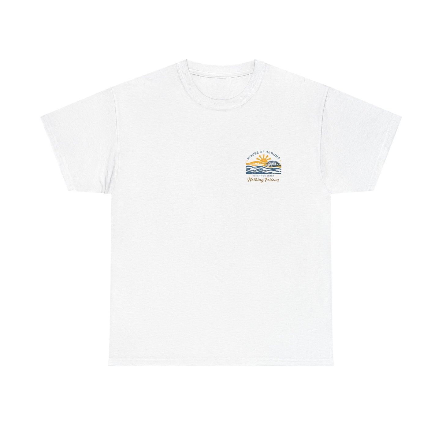 House of Baruna Men's T'Shirt Coastal Sunset Tee (When You Enter Nothing Follows)