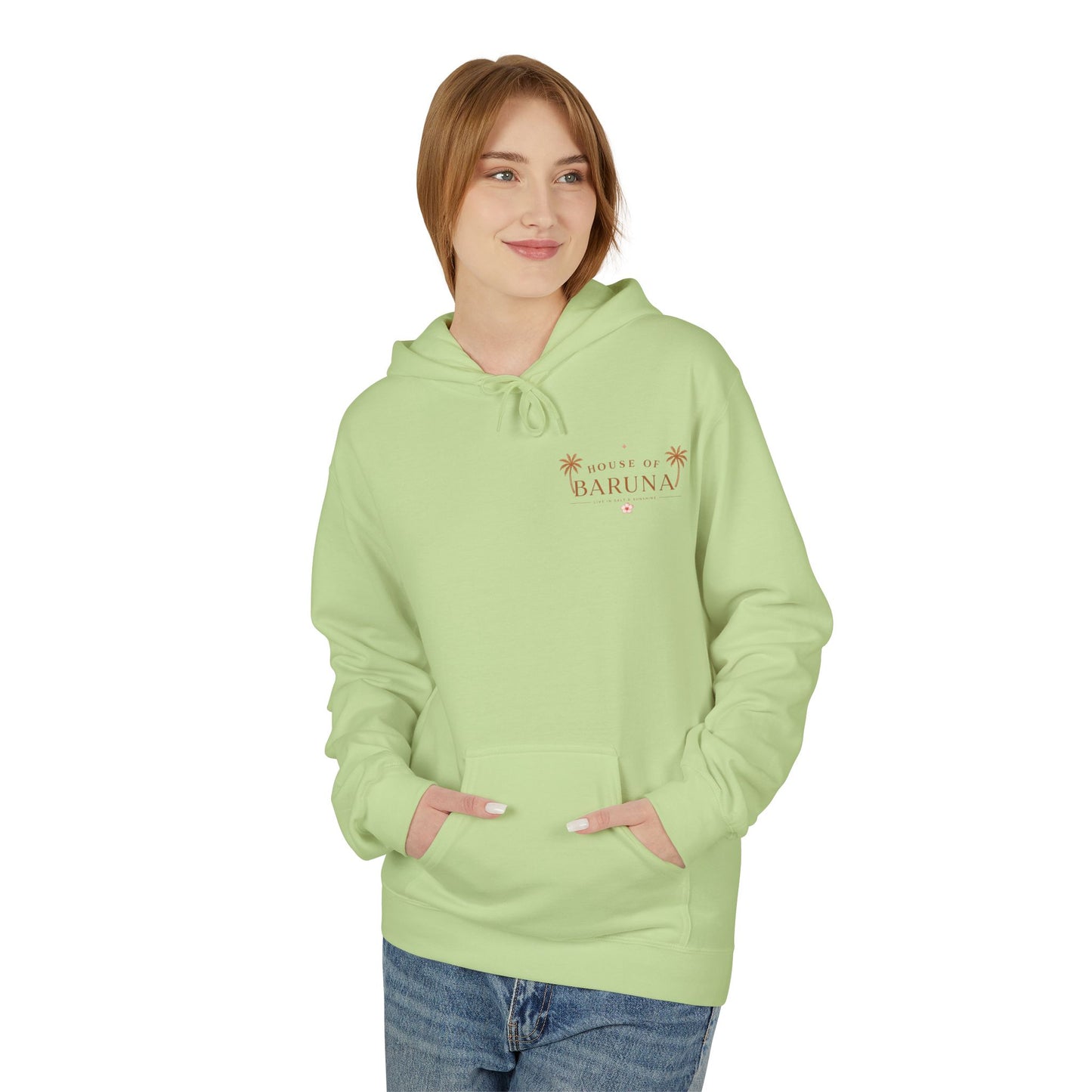 House of Baruna Tropical Floral Sunset Woman's Hoodie