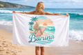 House of Baruna Women's Beach Towel - Tropical Sunset Design
