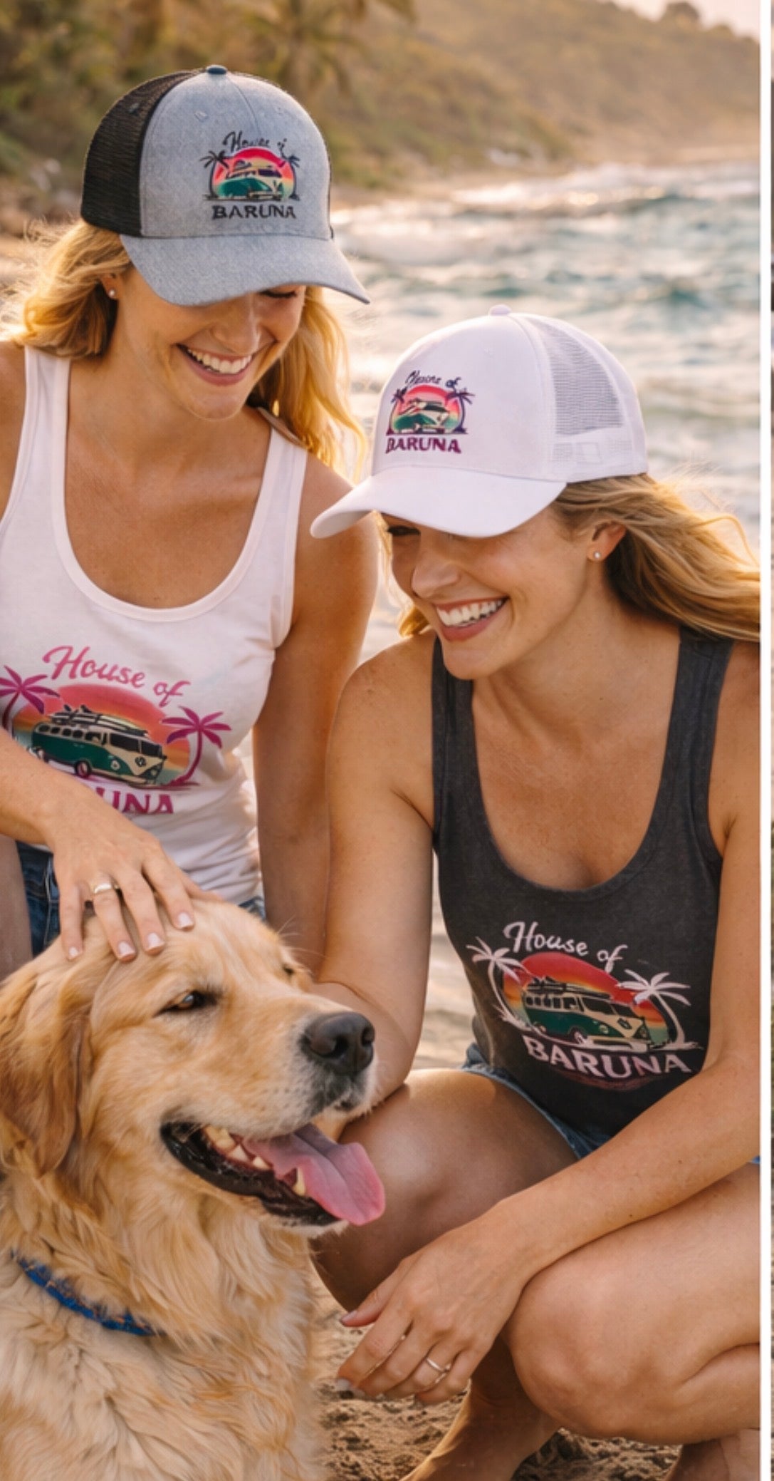 House of Baruna Women's Trucker Hat — Retro Vintage Surf Camper Hat