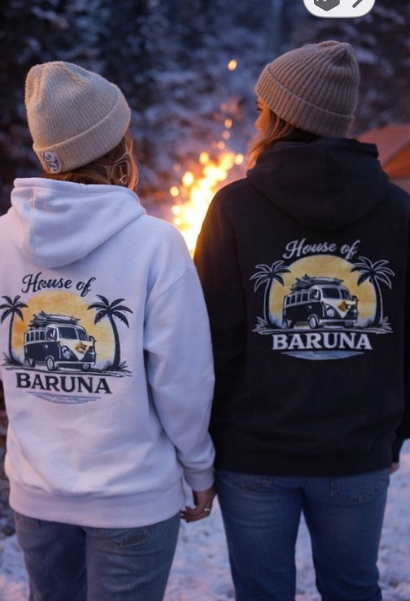 House of Baruna Woman's Surf Van Hoodie — Beach Retro Pullover