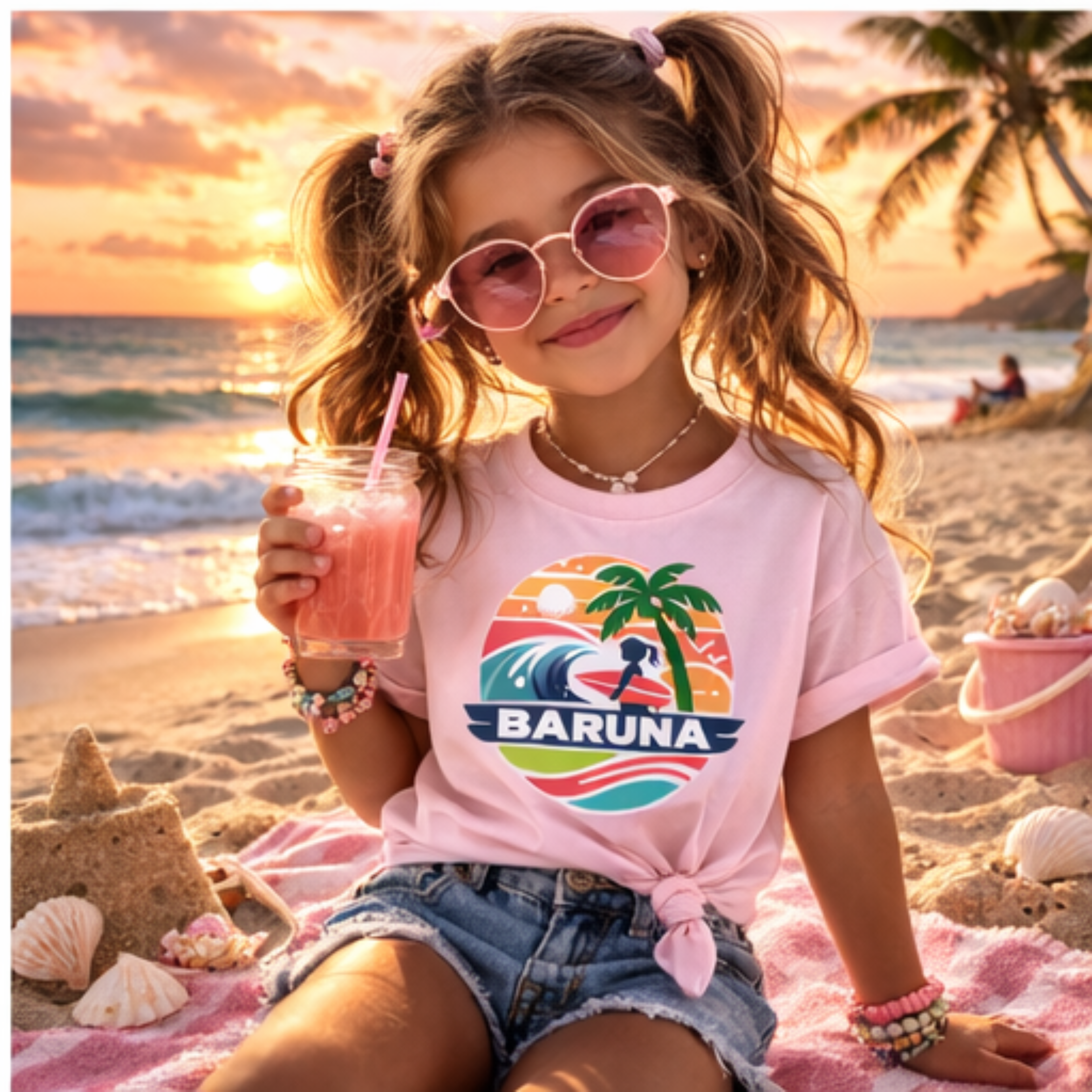 House of Baruna Kids Surf T-Shirt – Retro Beach Graphic Tee