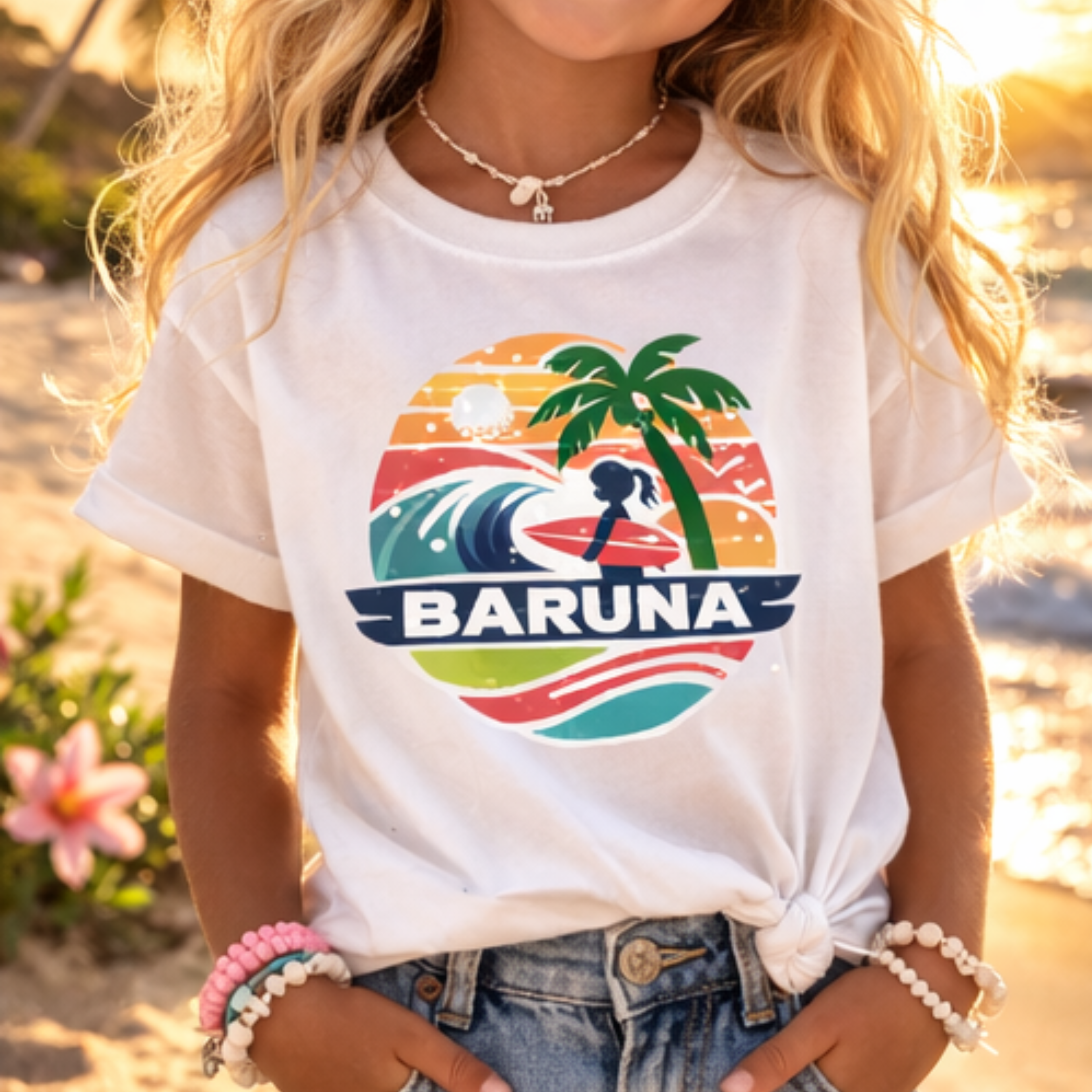 House of Baruna Kids Surf T-Shirt – Retro Beach Graphic Tee
