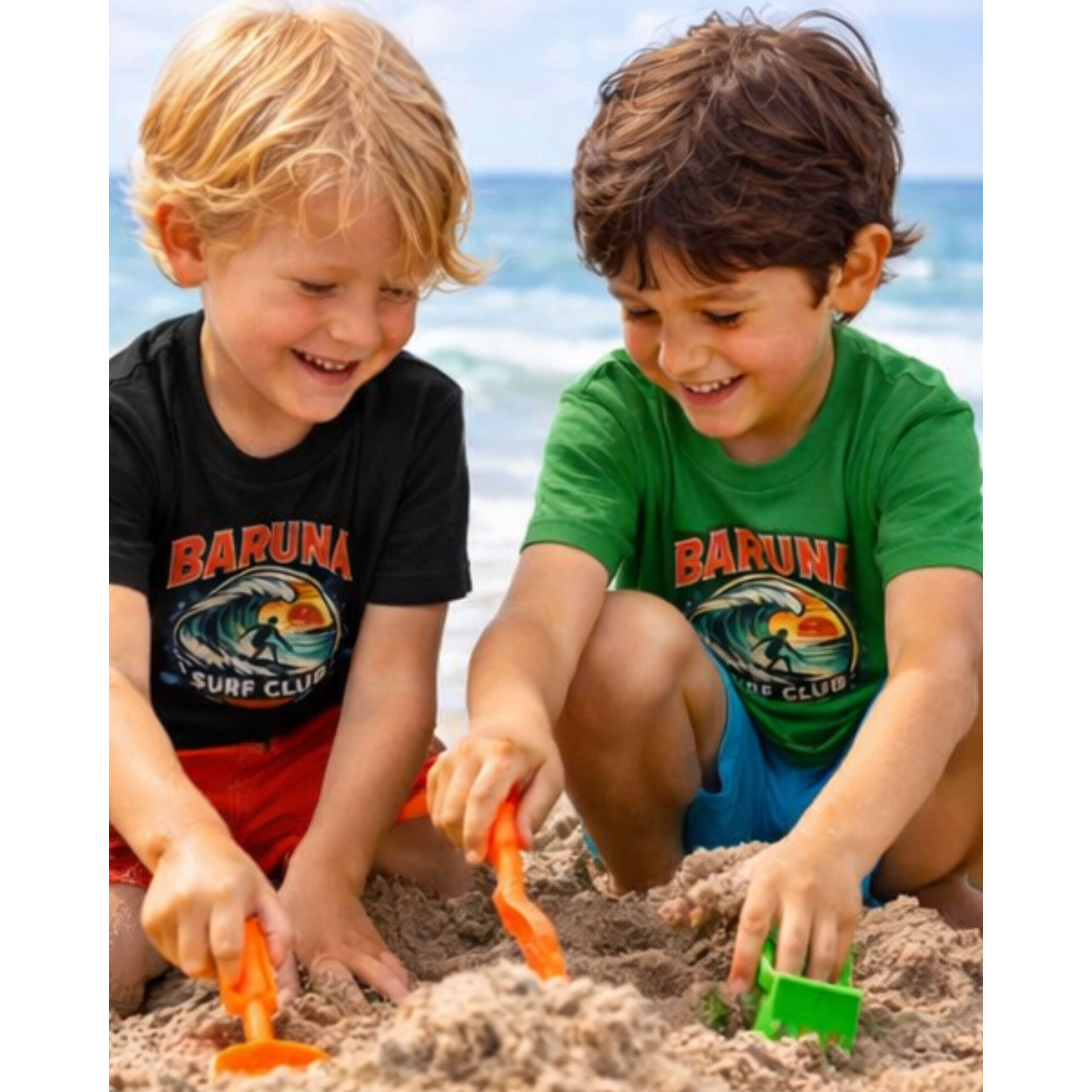 House of Baruna Kids Surf Club T-Shirt - Vintage Wave Graphic Tee