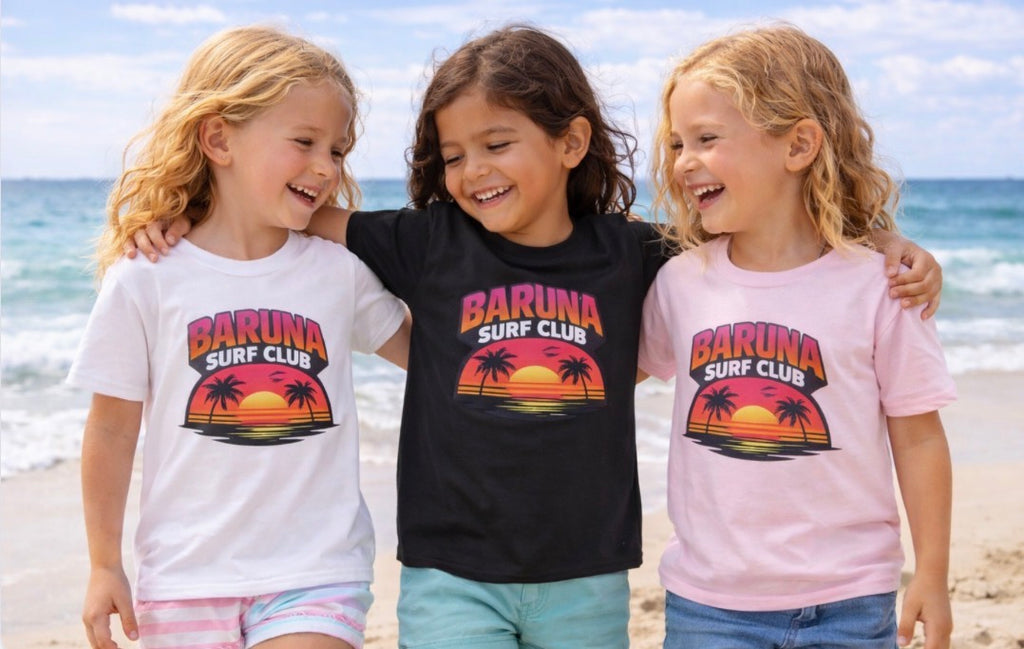 House of Baruna Kid's T'shirt — "Baruna Surf Club" Sunset Graphic Tee