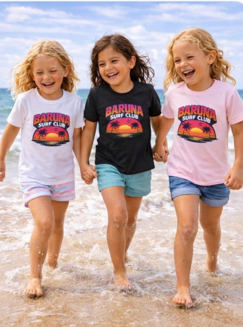 House of Baruna Kid's T'shirt — "Baruna Surf Club" Sunset Graphic Tee