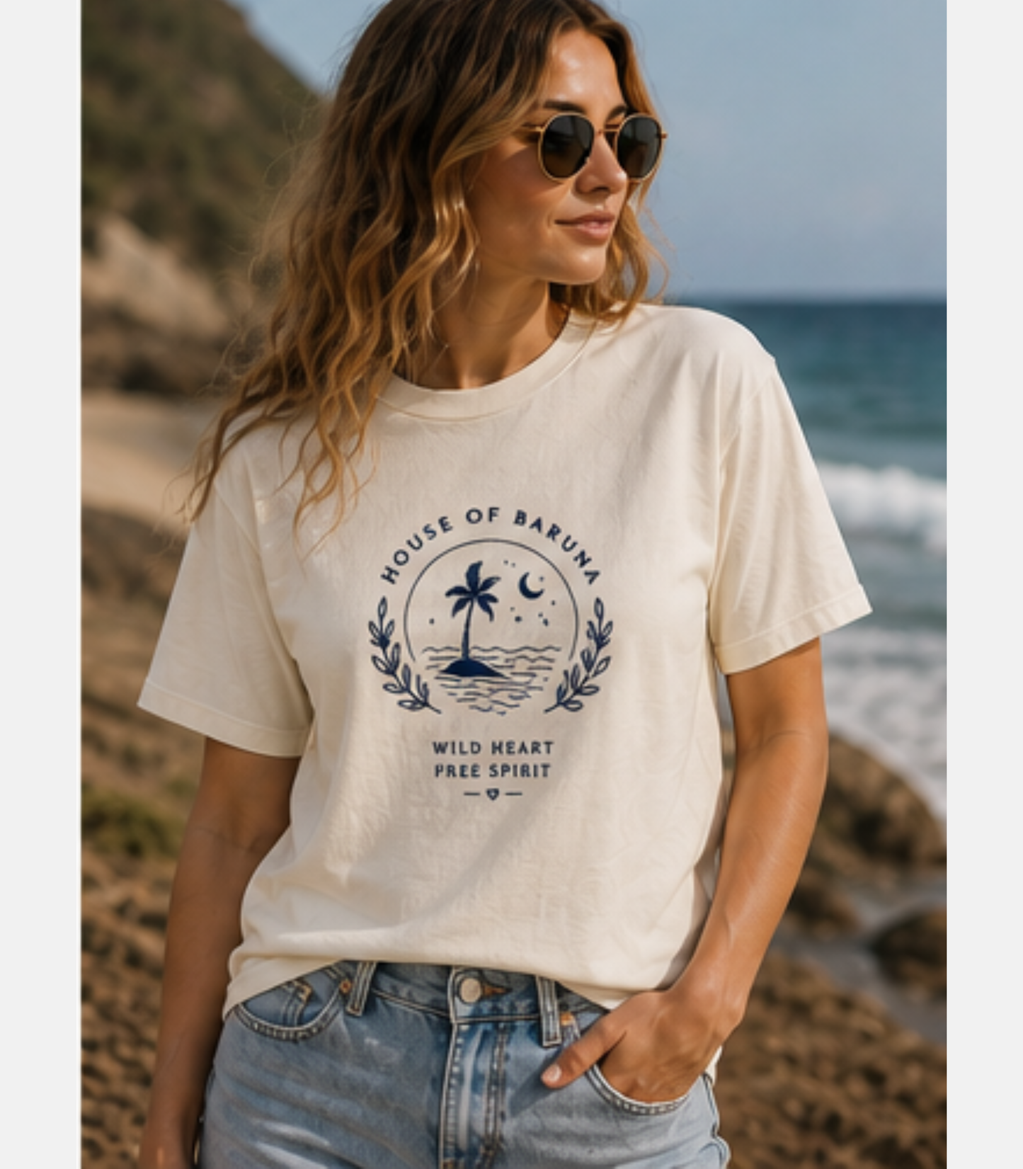 House of Baruna Beach Vibes T'Shirt -  Wild Heart Free Spirit