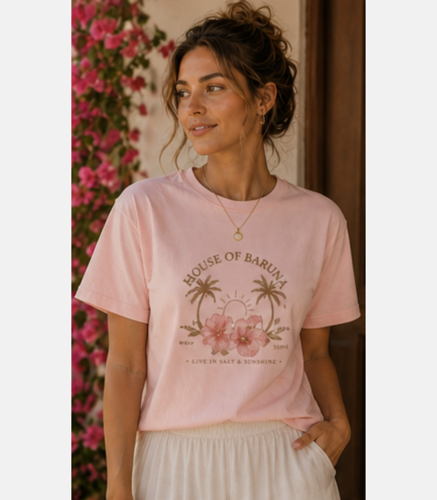"House of Baruna" Tropical Floral T'Shirt