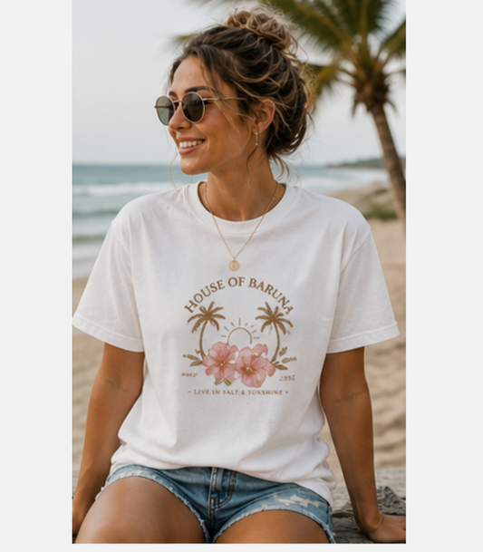 "House of Baruna" Tropical Floral T'Shirt