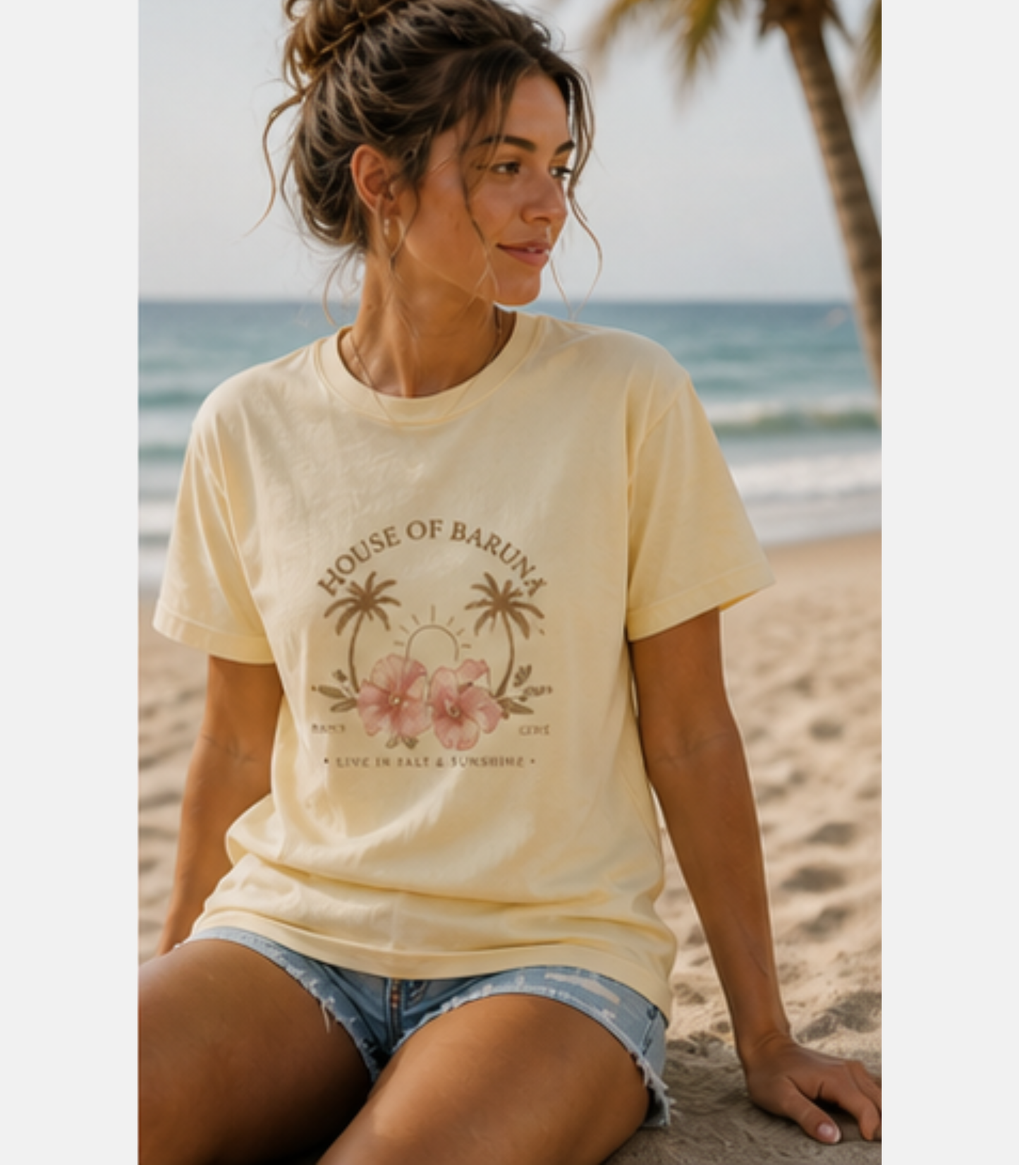 "House of Baruna" Tropical Floral T'Shirt