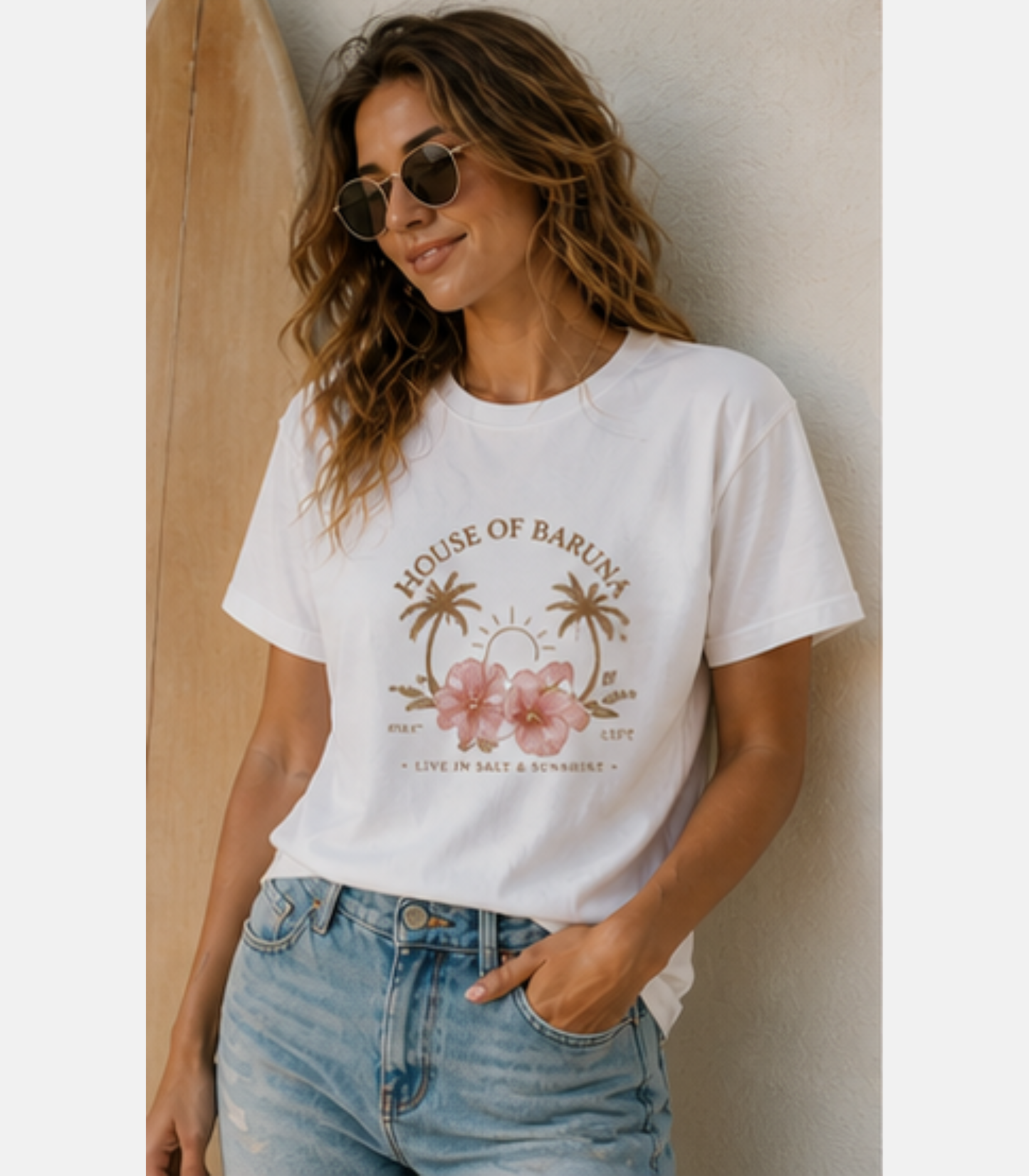 "House of Baruna" Tropical Floral T'Shirt