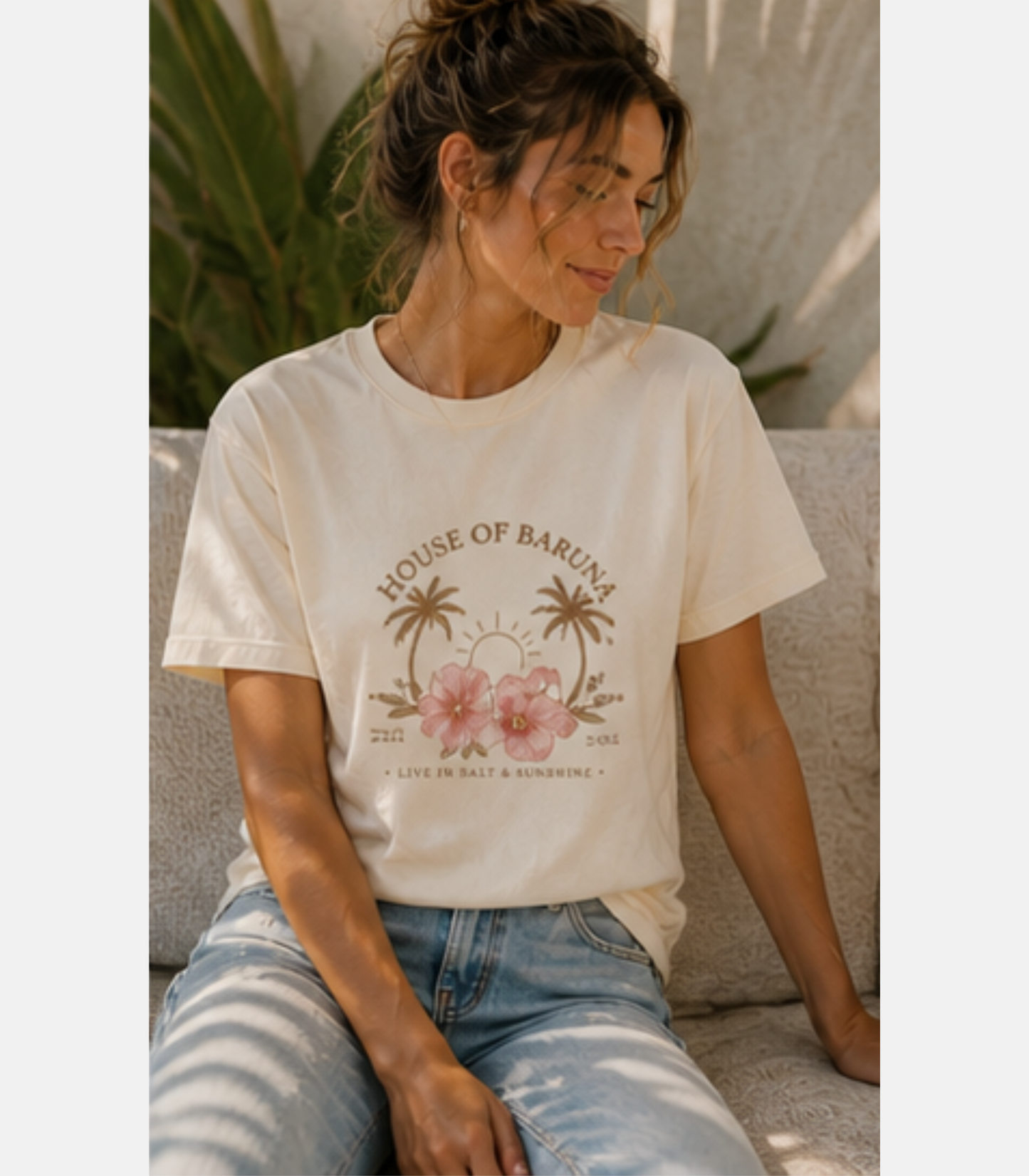 "House of Baruna" Tropical Floral T'Shirt