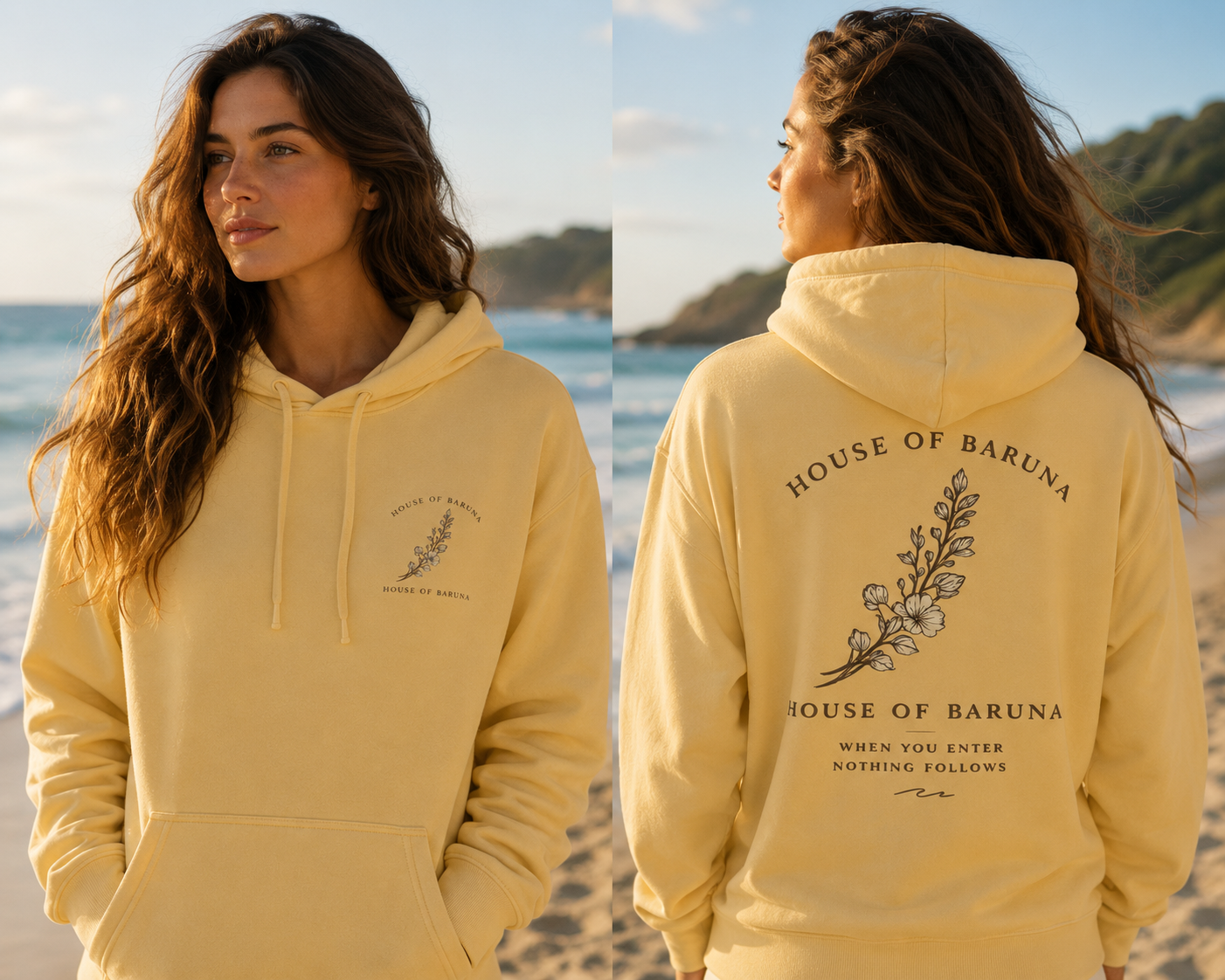 'House of Baruna' Floral Hoodie