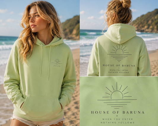 House of Baruna Minimal Sunrise Graphic Hoodie