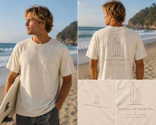 'House of Baruna' Vintage Surfboard Graphic T"Shirt