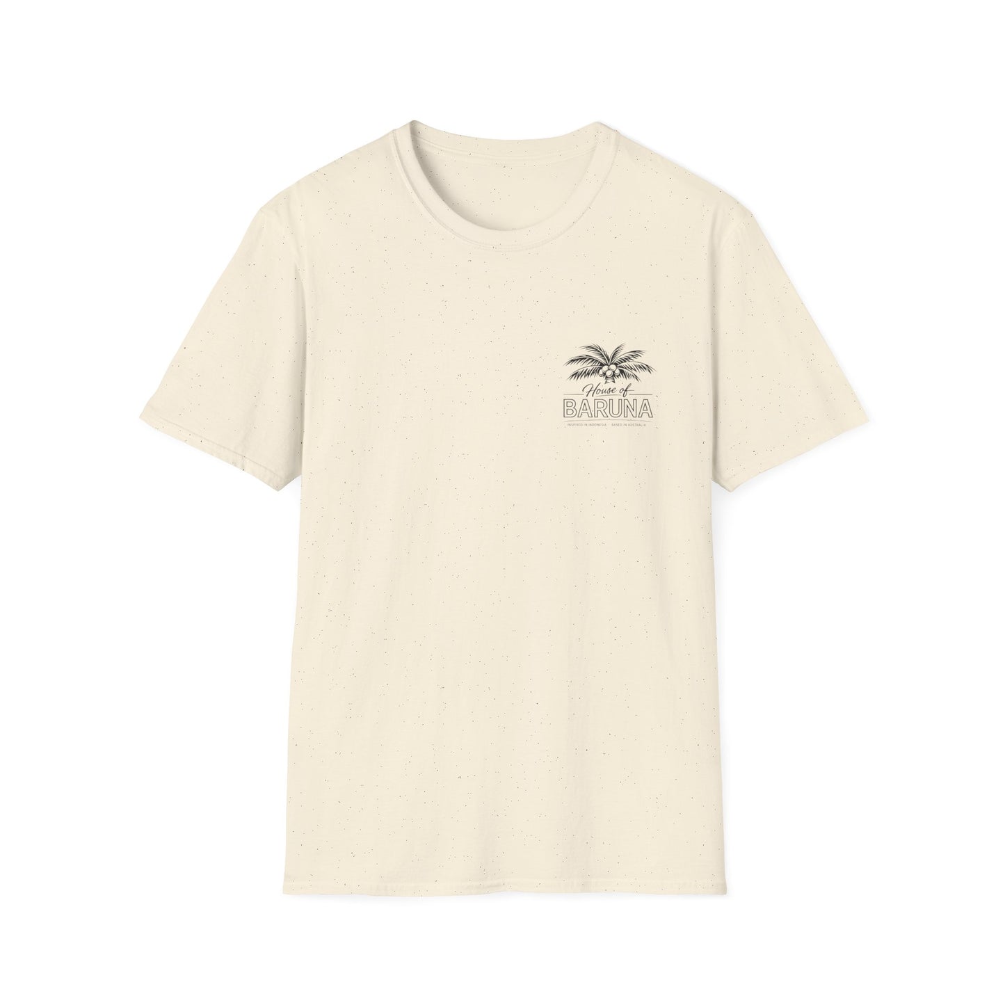 House of Baruna Men's Surf T-Shirt – Vintage Palm Back Print Tee
