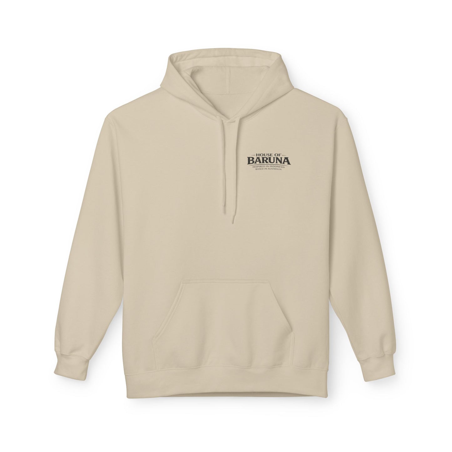 House of Baruna Men's Hoodie — Tropical Palm Beach Shack Sweatshirt