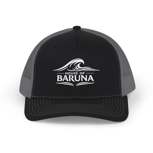 House of Baruna Embroidered Wave Trucker Cap|Hat