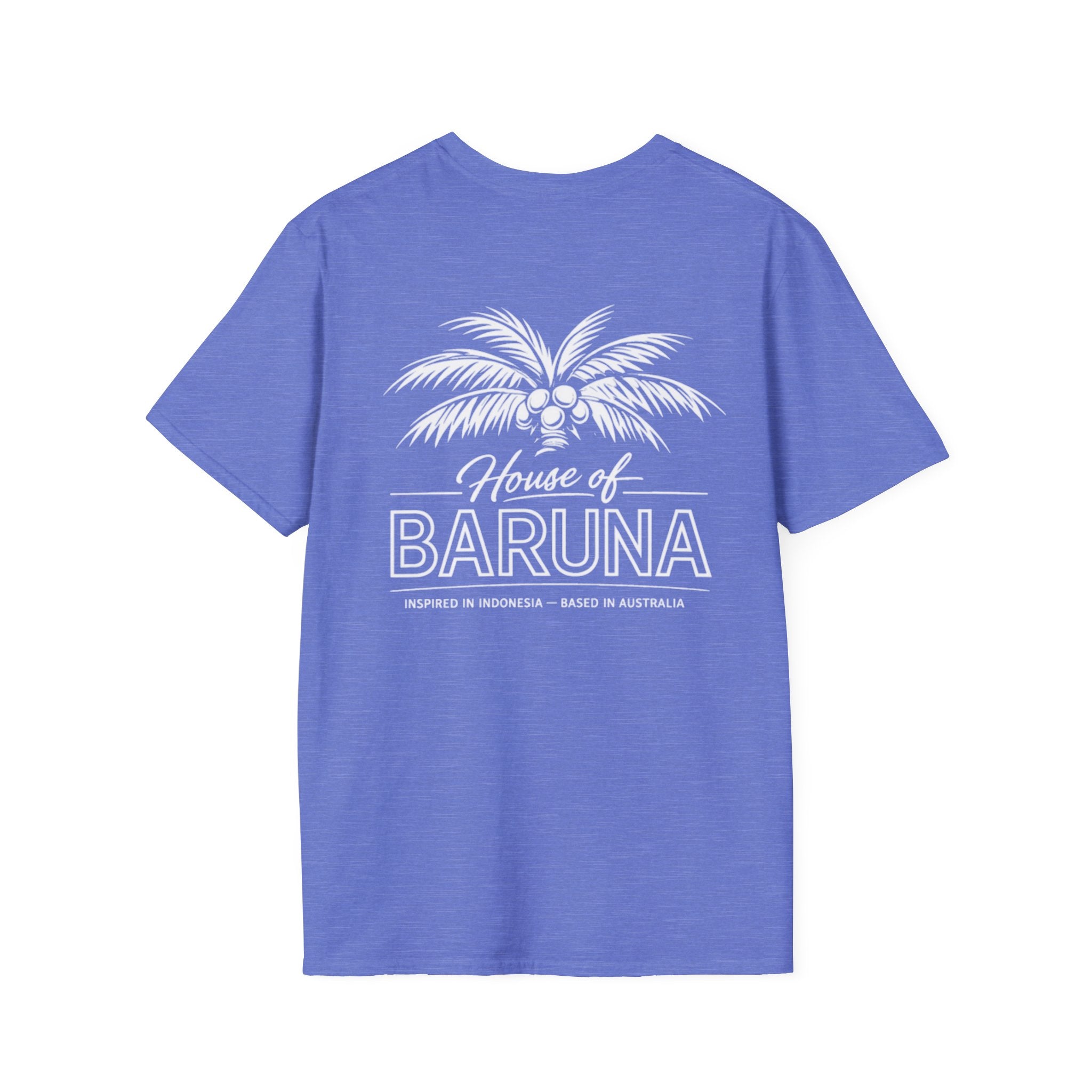 House of Baruna Men's Surf T-Shirt – Vintage Palm Back Print Tee
