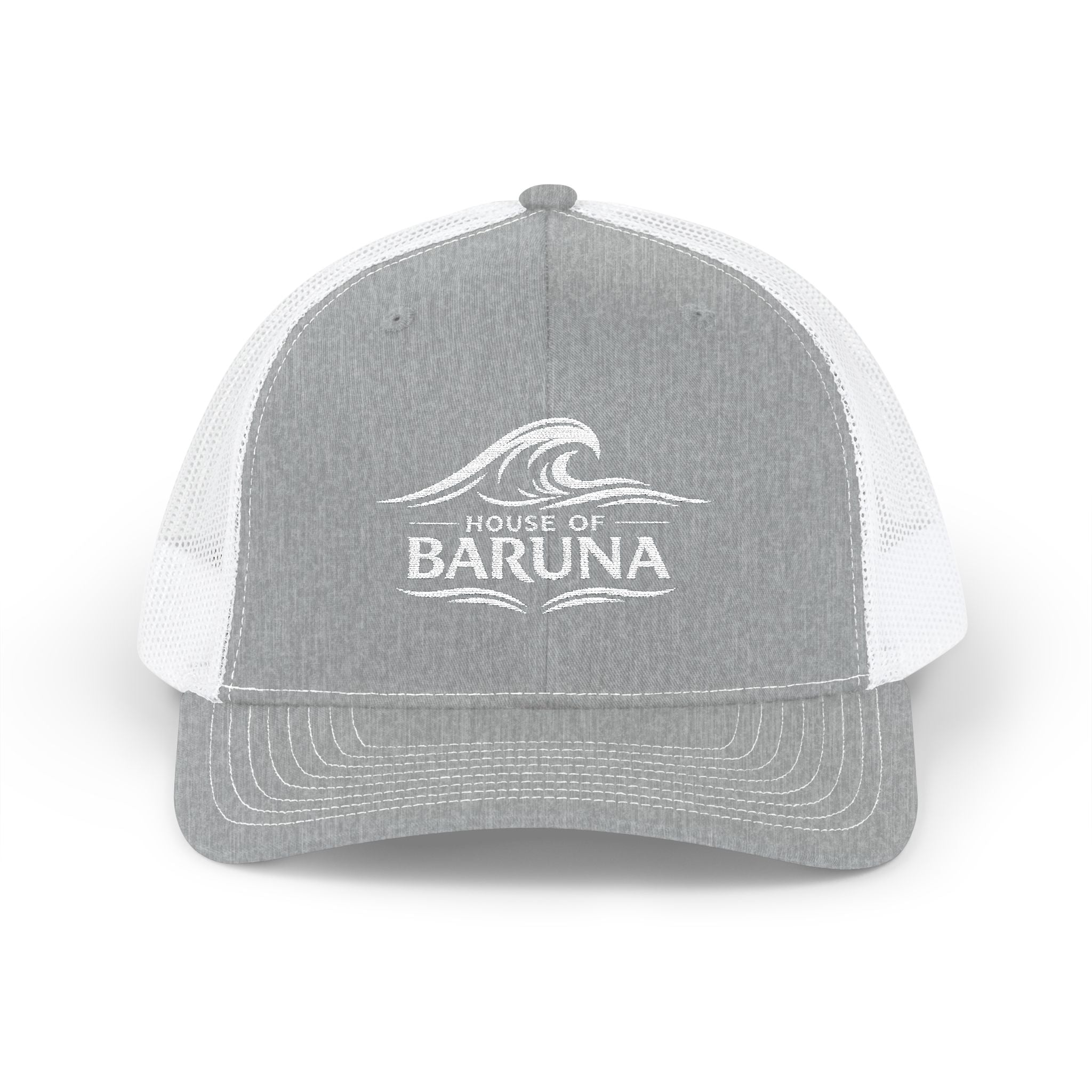 House of Baruna Embroidered Wave Trucker Cap|Hat