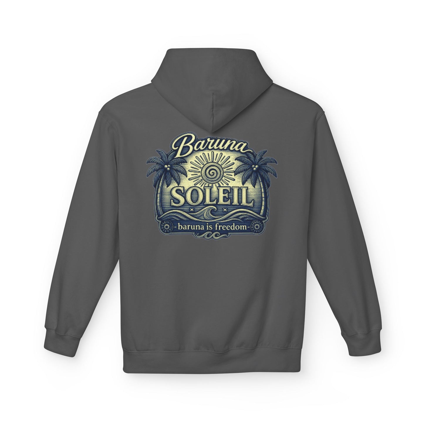 Baruna Soleil Hoodie — Tropical Palm Vintage Surf Pullover