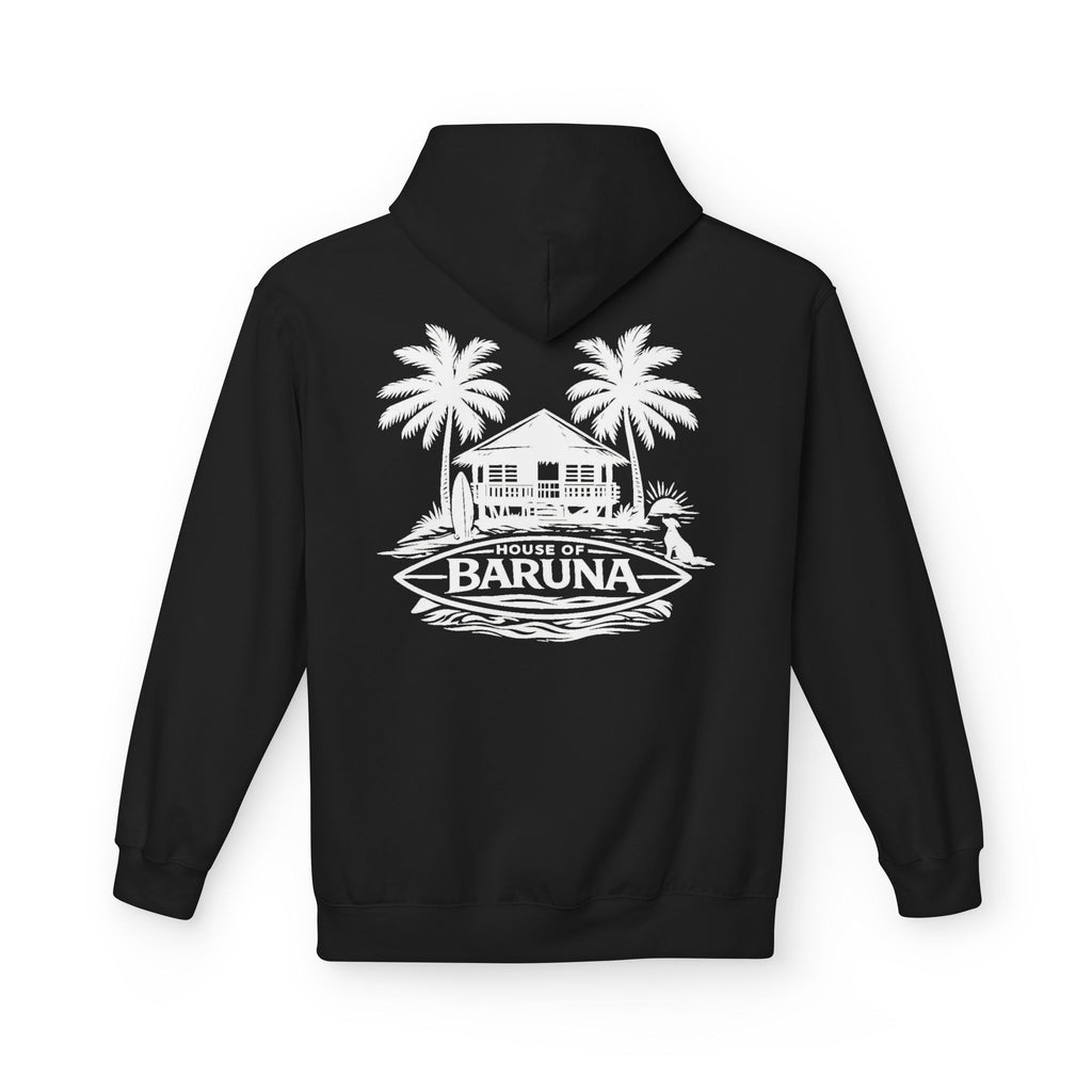 House of Baruna Men's Hoodie — Tropical Palm Beach Shack Sweatshirt