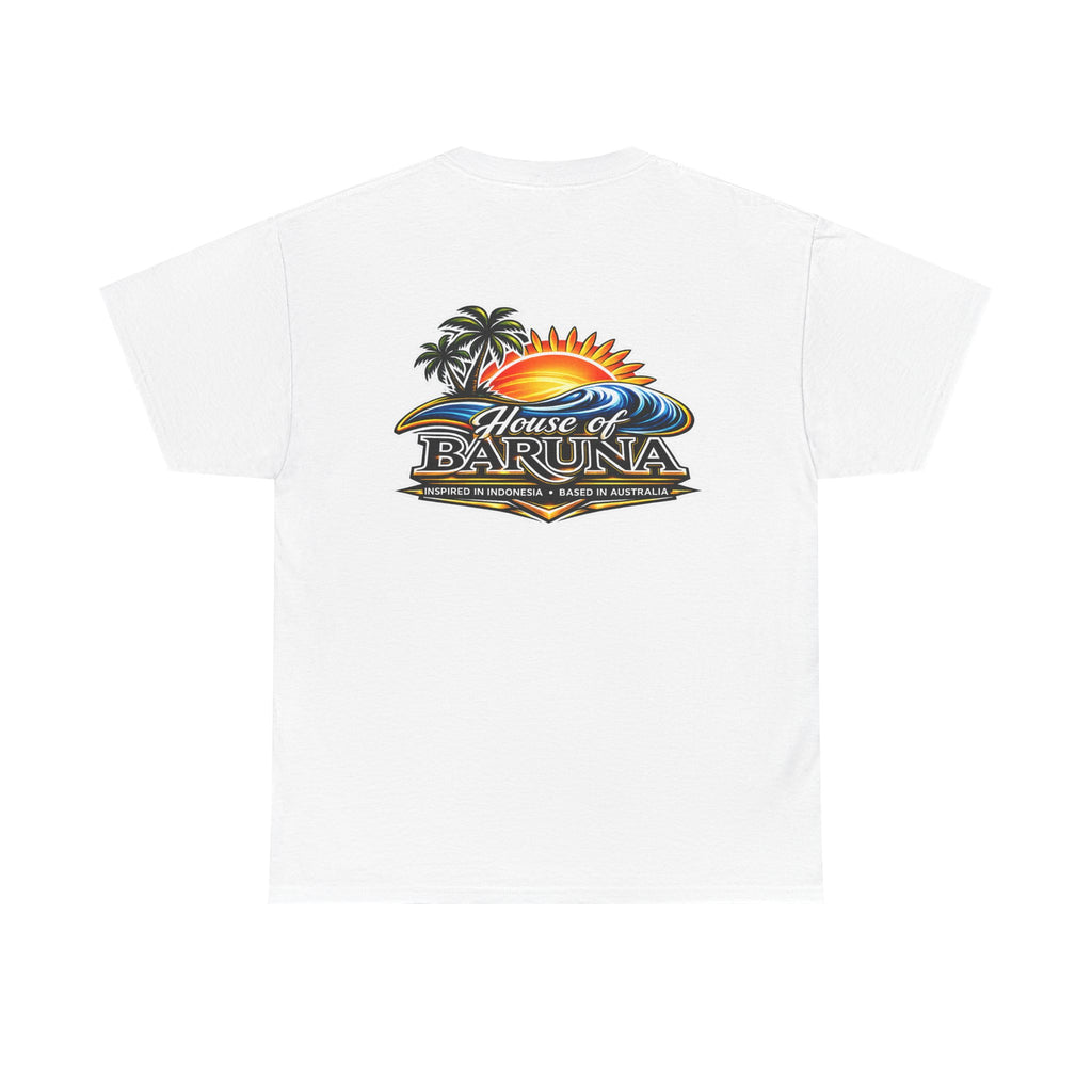 House of Baruna Men's Sunset Wave T'Shirt – Palm Tree Surf Shirt
