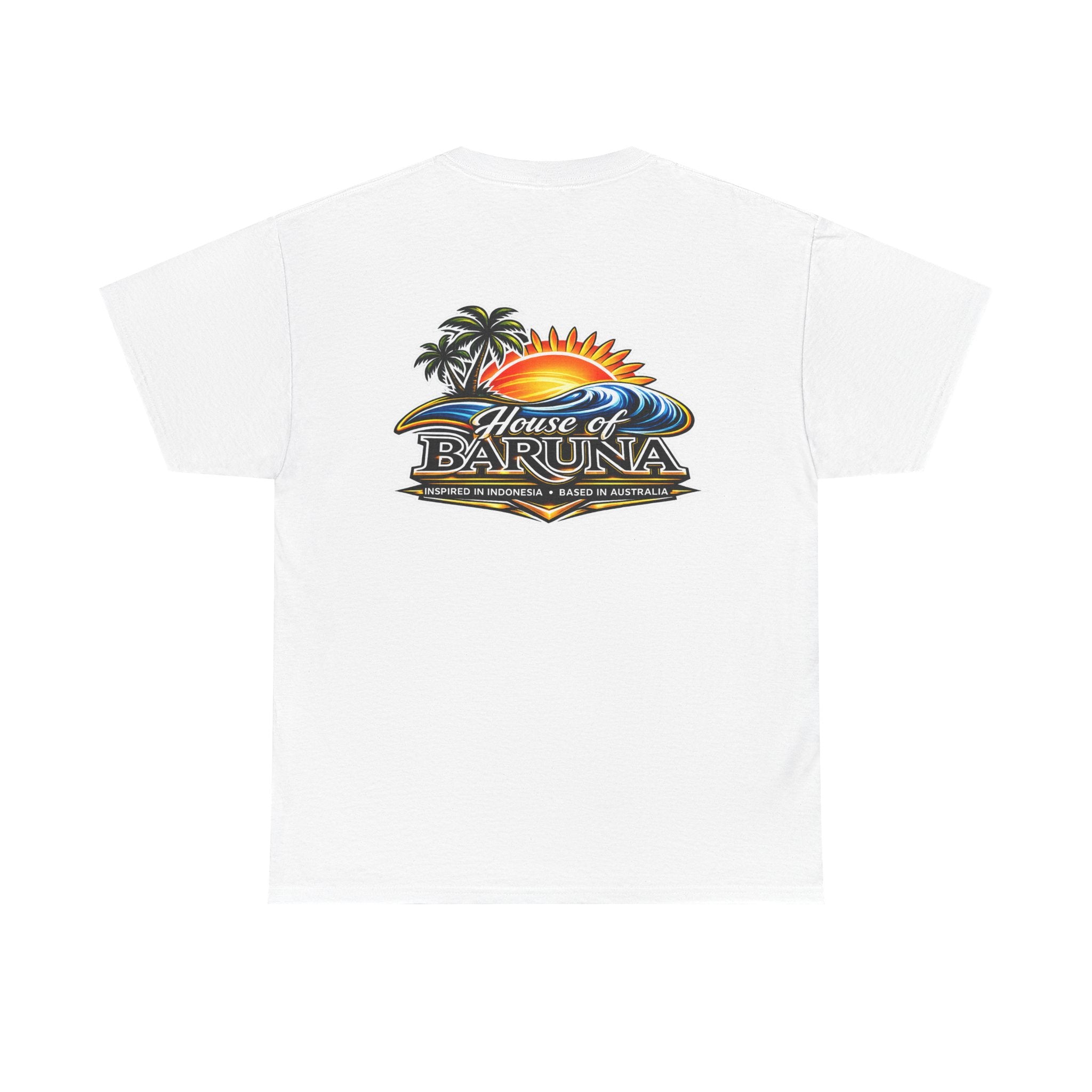 House of Baruna Men's Sunset Wave T'Shirt – Palm Tree Surf Shirt