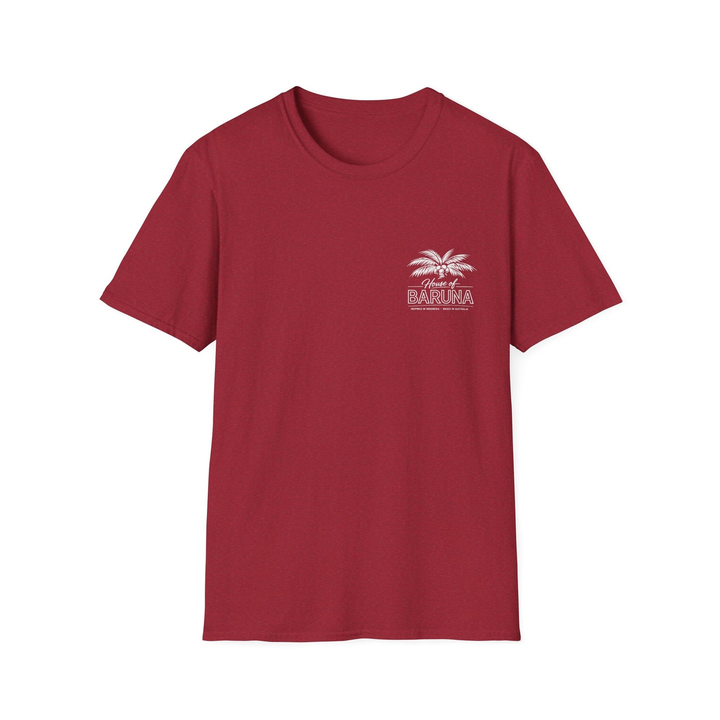 House of Baruna Men's Surf T-Shirt – Vintage Palm Back Print Tee