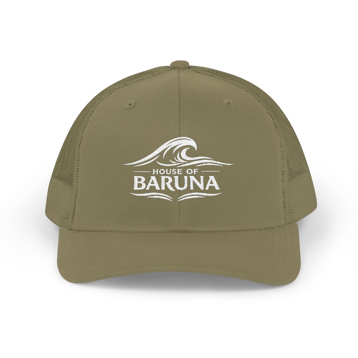House of Baruna Embroidered Wave Trucker Cap|Hat