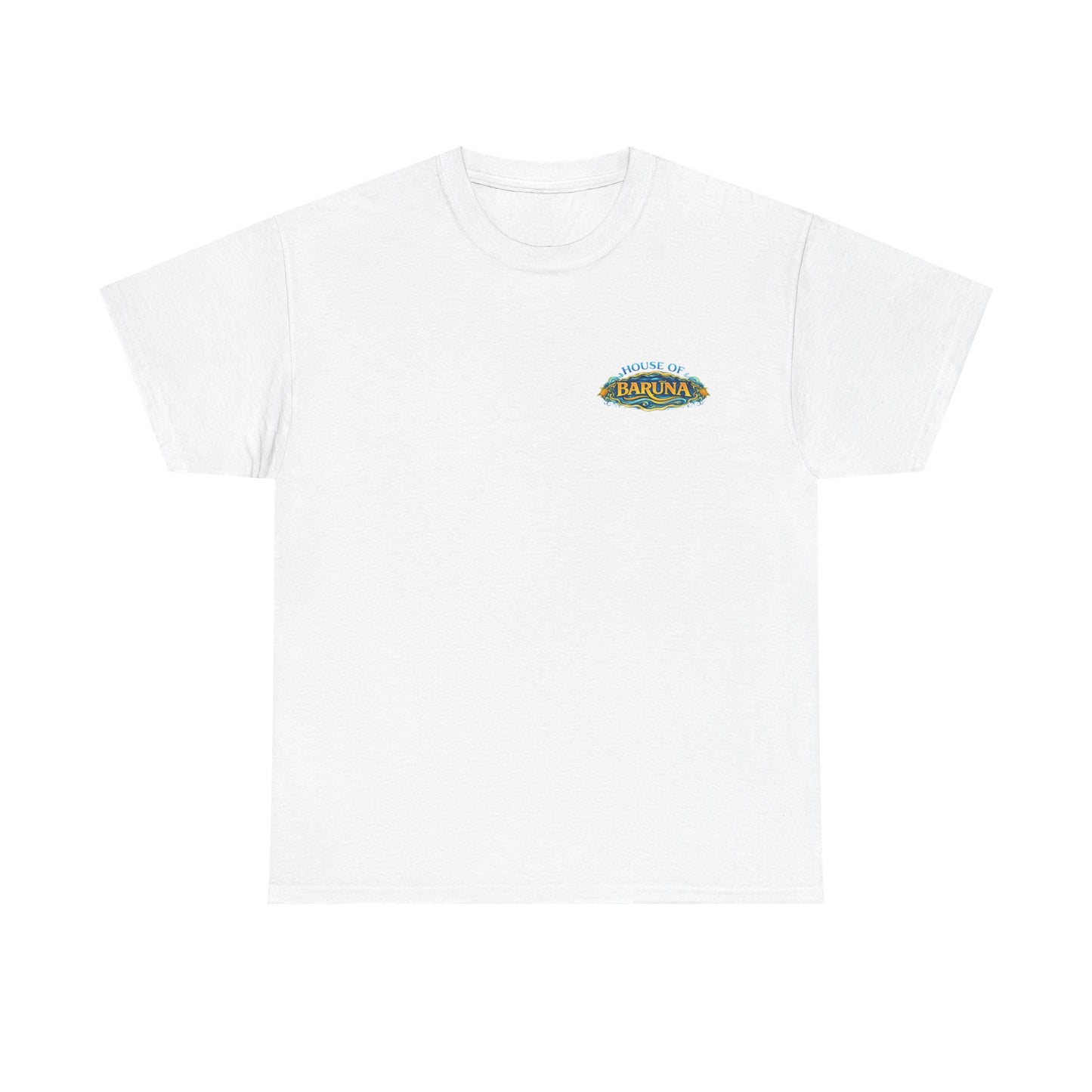 House of Barūna Men's T'shirt – Tropical Surf God Design Tee (Back Print)