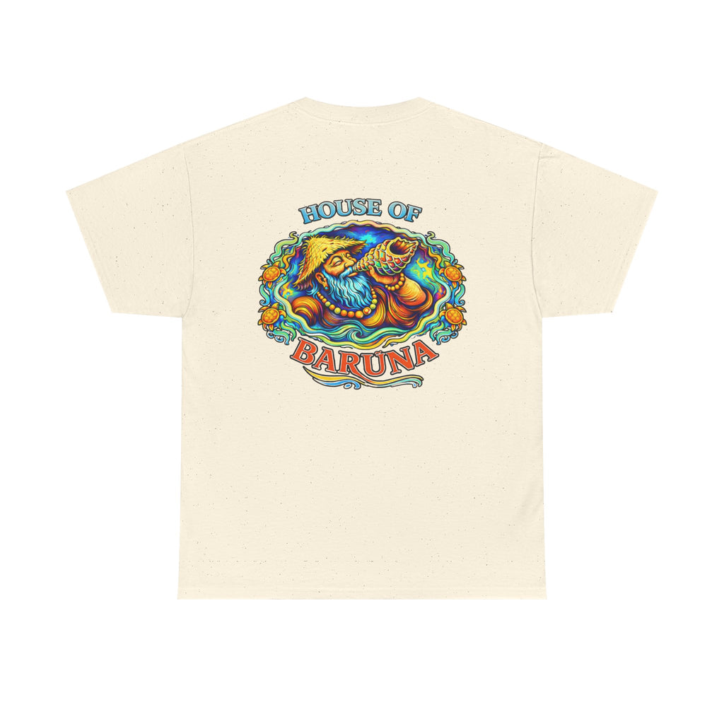 House of Barūna Men's T'shirt – Tropical Surf God Design Tee (Back Print)