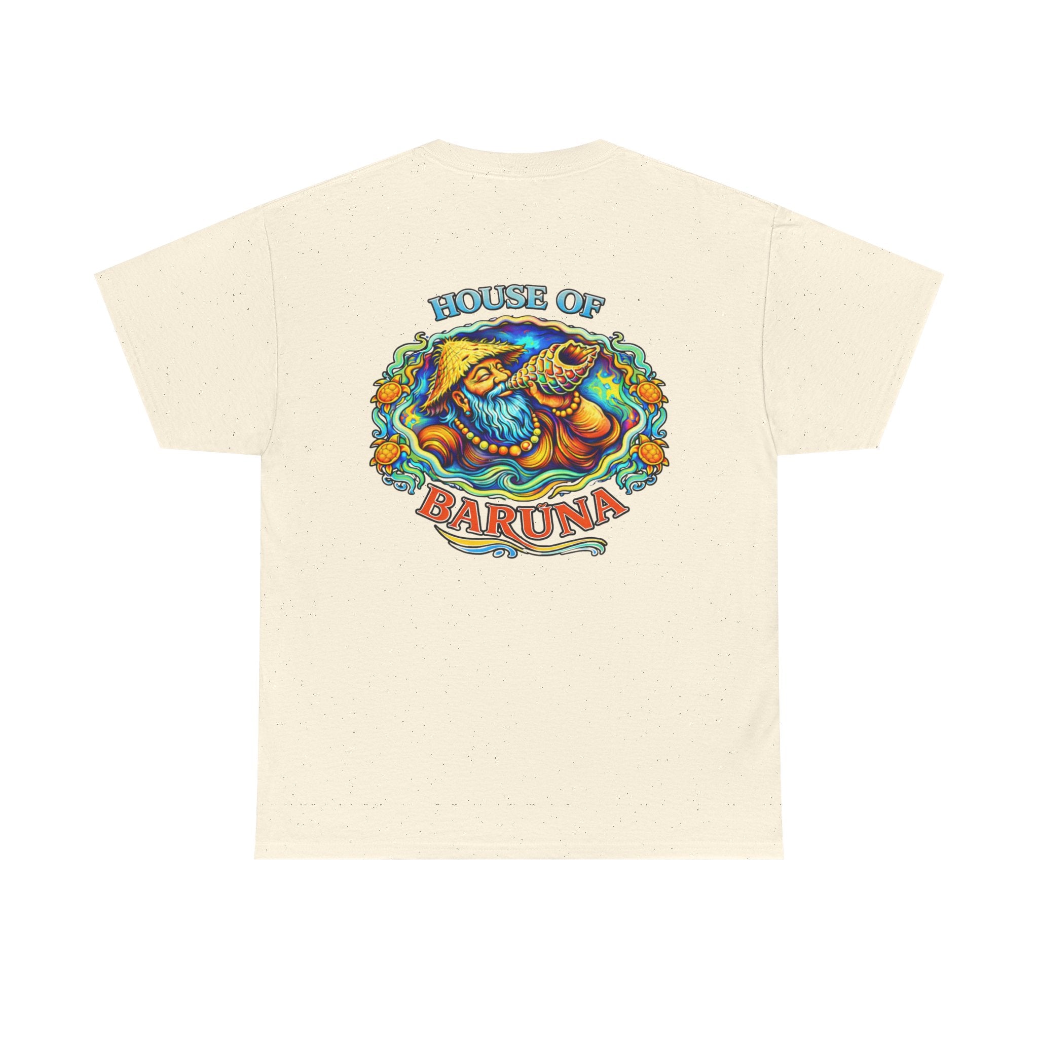 House of Barūna Men's T'shirt – Tropical Surf God Design Tee (Back Print)