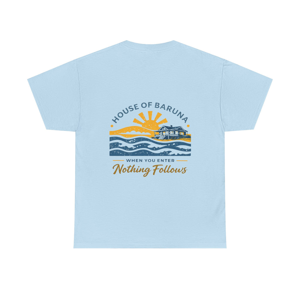 House of Baruna Men's T'Shirt Coastal Sunset Tee (When You Enter Nothing Follows)
