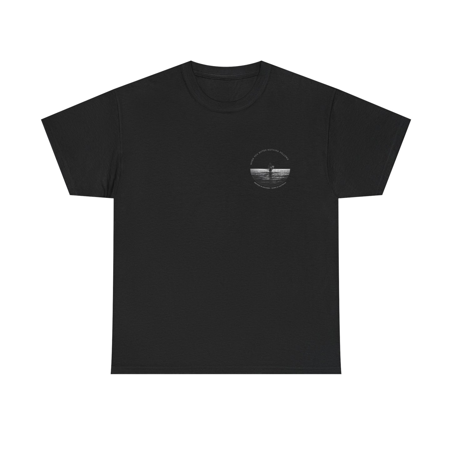 House of Baruna Men's T'Shirt - Surfer Silhouette Tee When You Enter Nothing Follows' Graphic T-Shirt