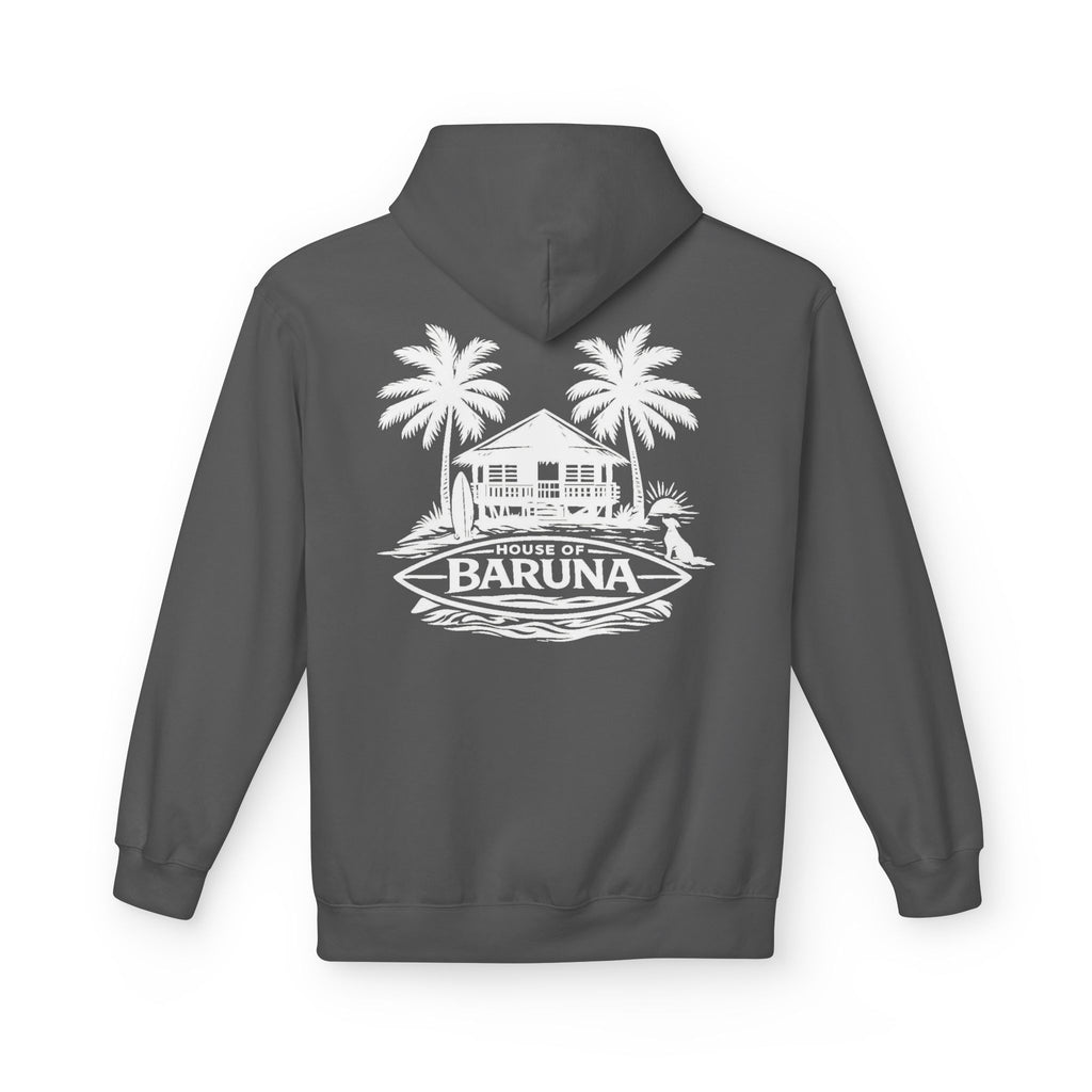 House of Baruna Men's Hoodie — Tropical Palm Beach Shack Sweatshirt