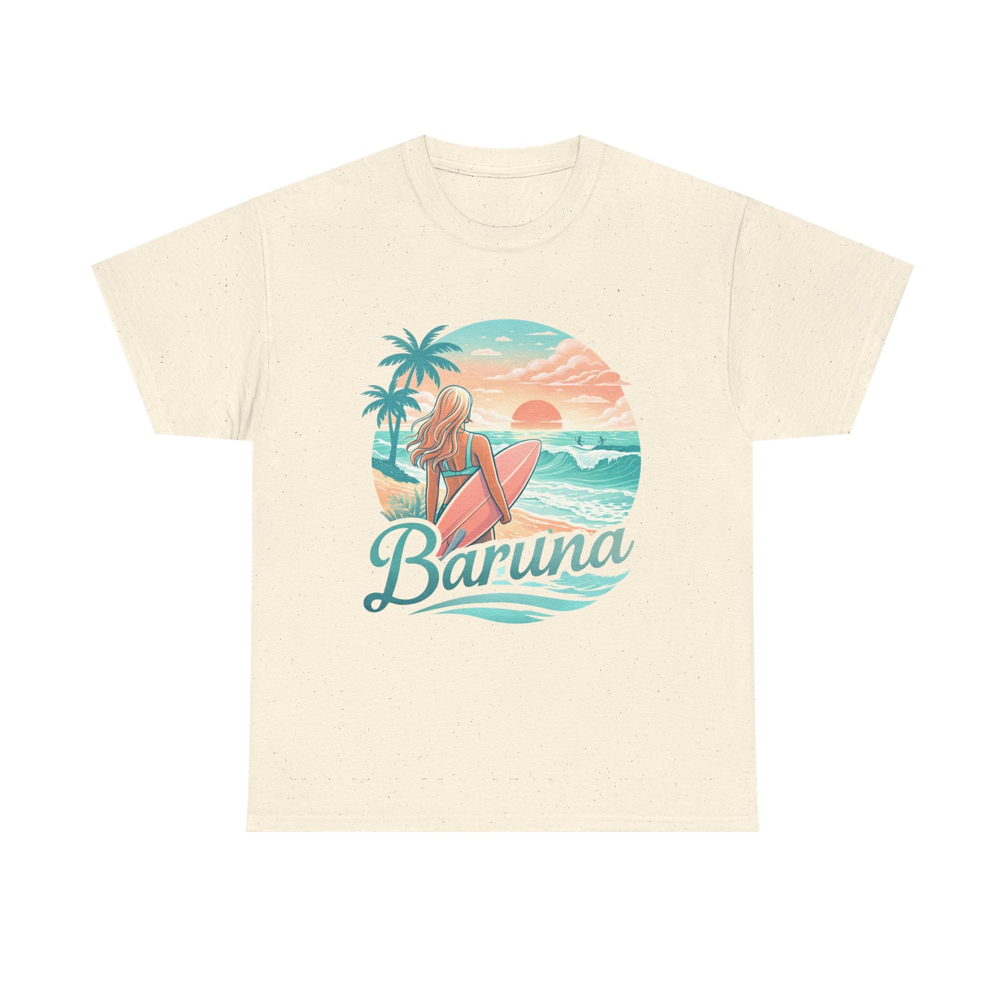 House of Baruna Woman's T'shirt  - Tropical Palm Sunset Graphic Tee