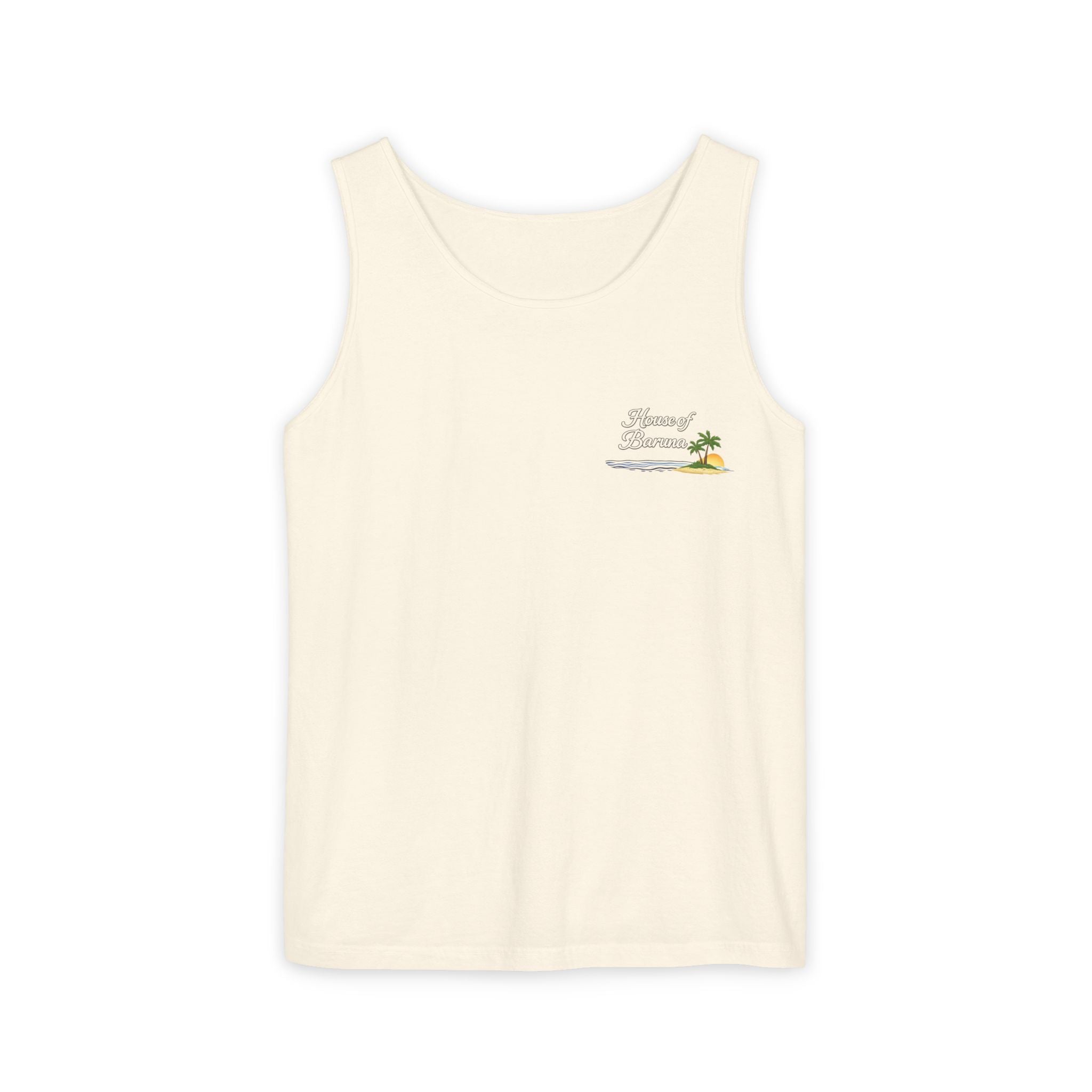 House of Baruna Men's | Surf Vibe Tank Top – Front & Back Logo
