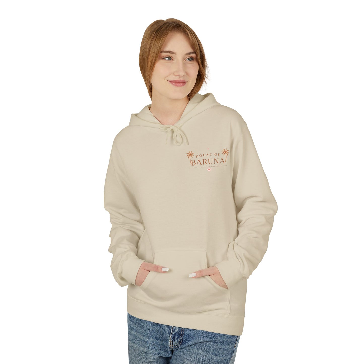 House of Baruna Tropical Floral Sunset Woman's Hoodie