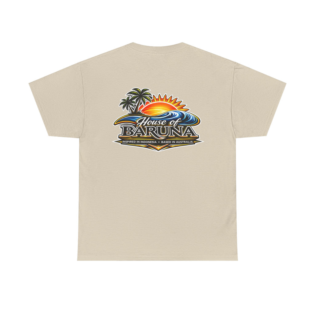 House of Baruna Men's Sunset Wave T'Shirt – Palm Tree Surf Shirt