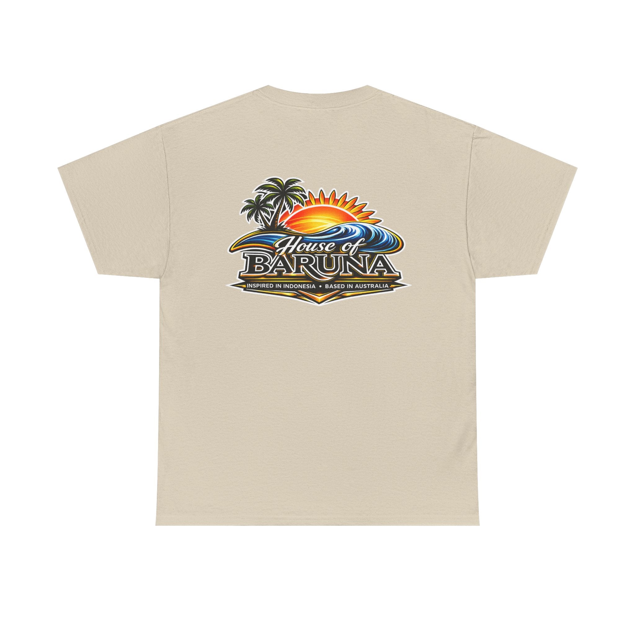 House of Baruna Men's Sunset Wave T'Shirt – Palm Tree Surf Shirt