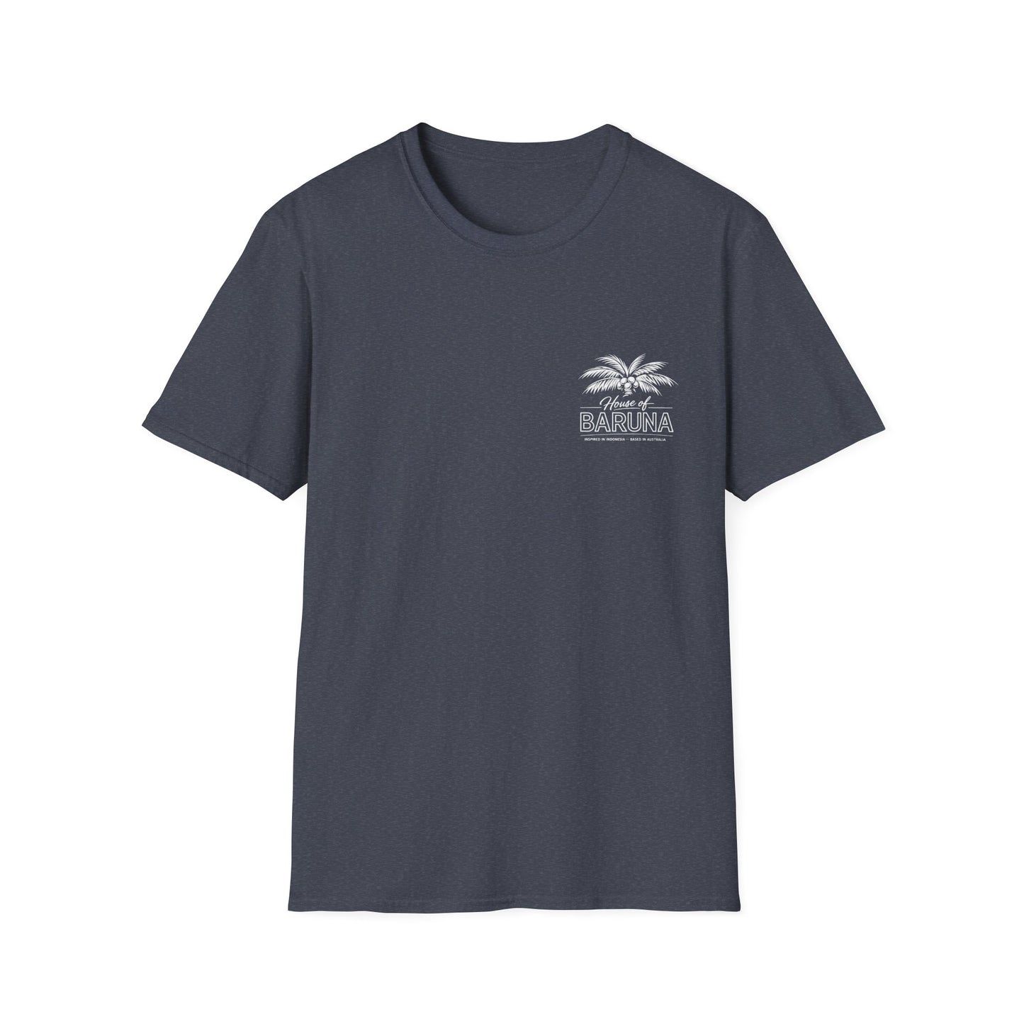 House of Baruna Men's Surf T-Shirt – Vintage Palm Back Print Tee
