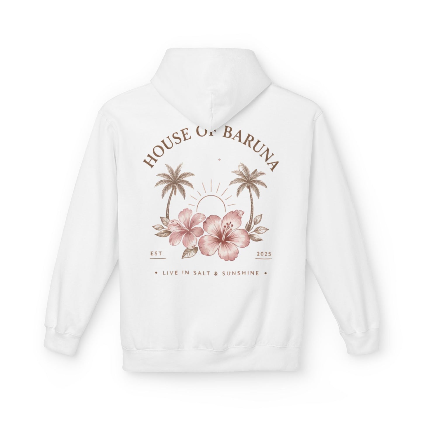 House of Baruna Tropical Floral Sunset Woman's Hoodie
