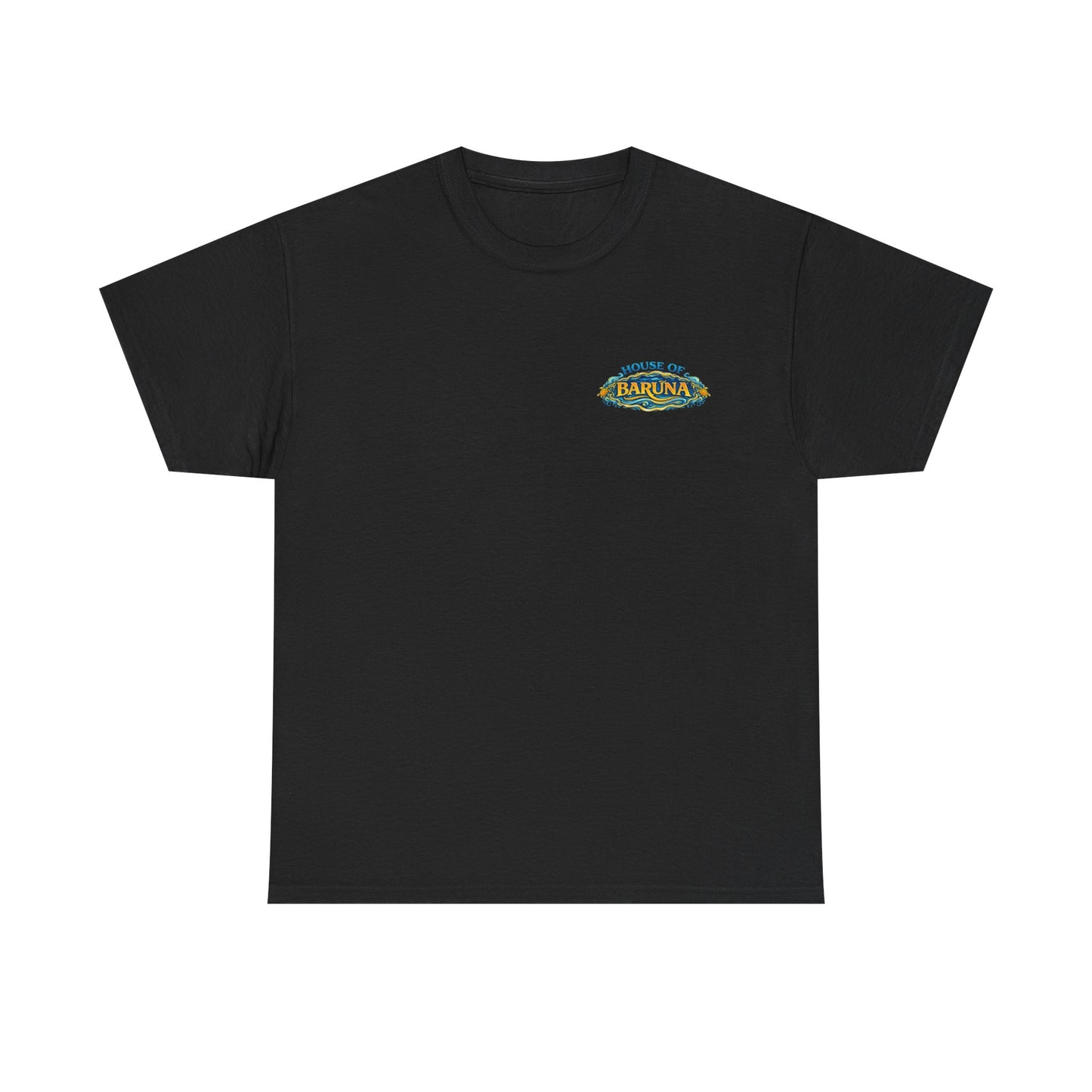 House of Barūna Men's T'shirt – Tropical Surf God Design Tee (Back Print)