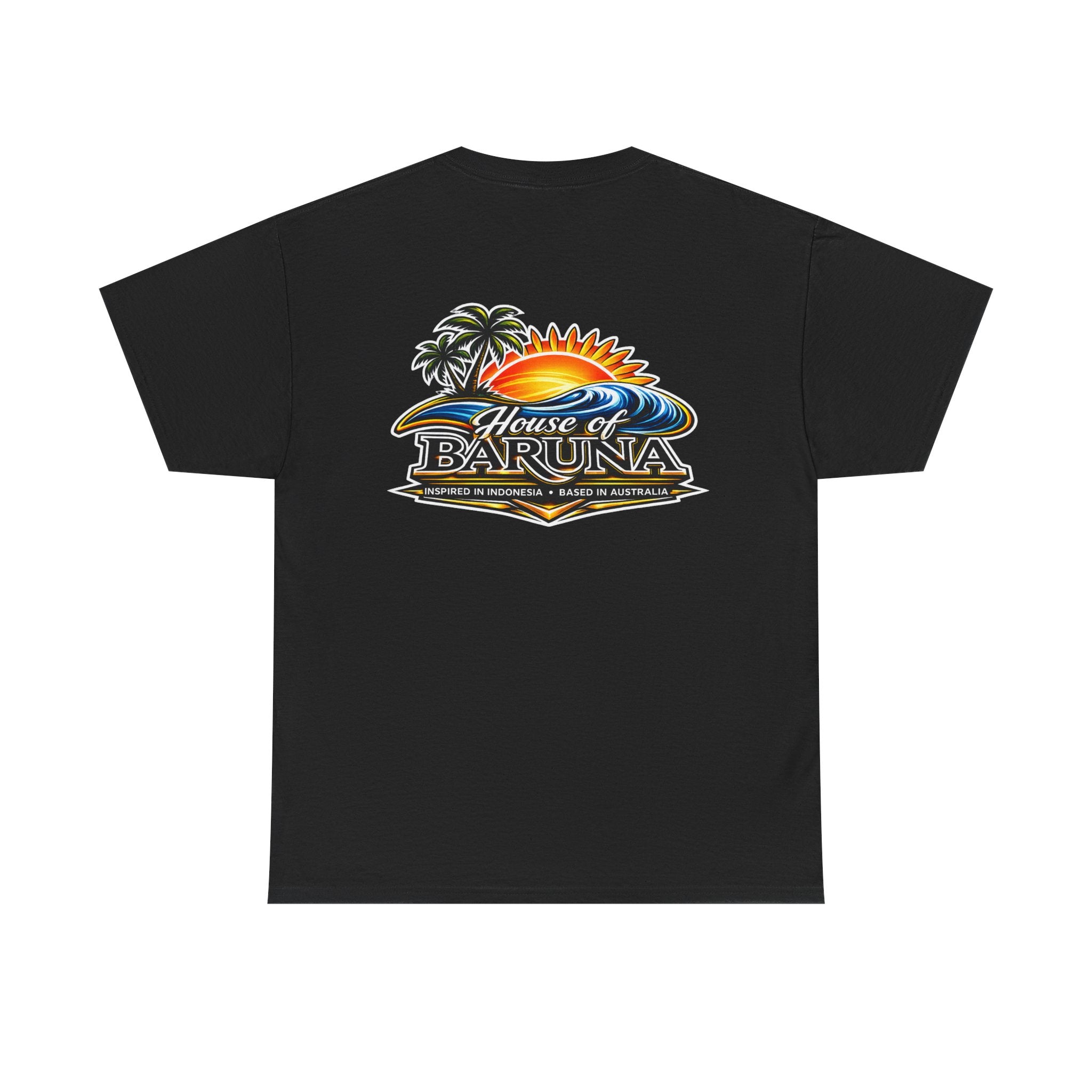 House of Baruna Men's Sunset Wave T'Shirt – Palm Tree Surf Shirt
