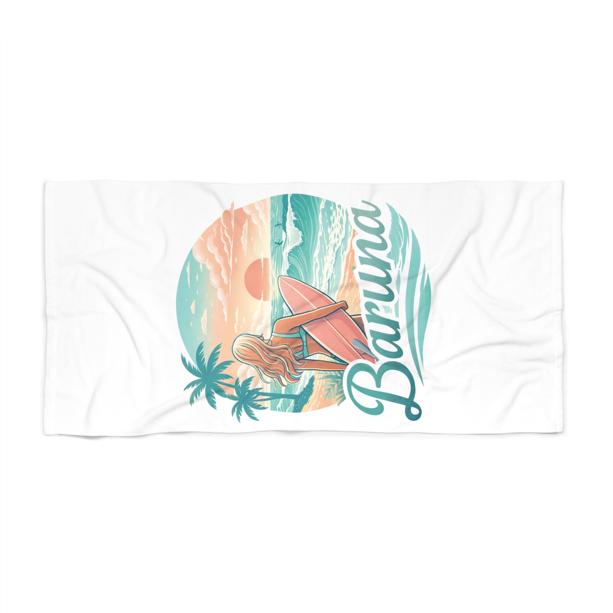 House of Baruna Women's Beach Towel - Tropical Sunset Design