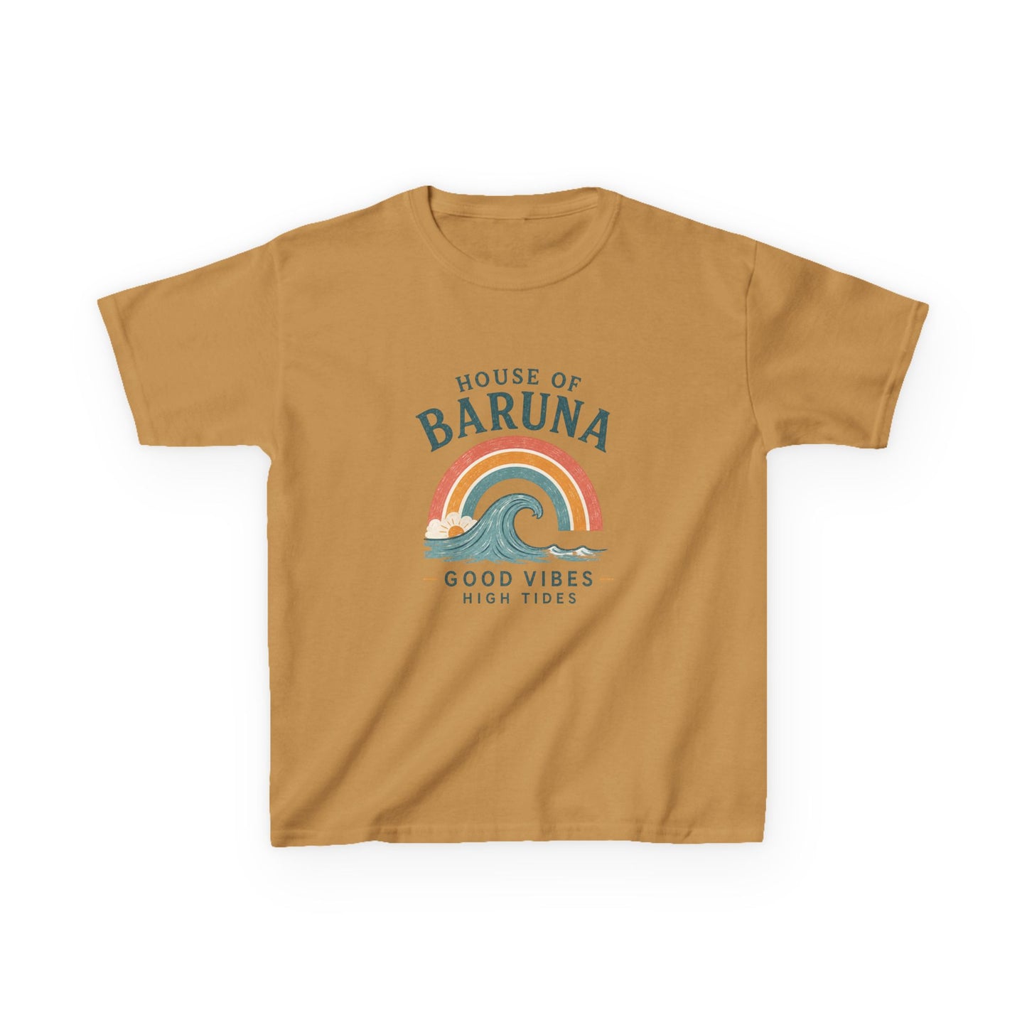 'House of Baruna' Rainbow Wave | Good Vibes Kid's Tee